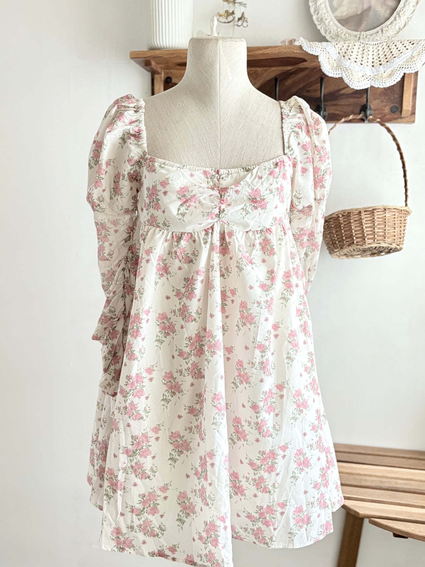 Pink floral dress