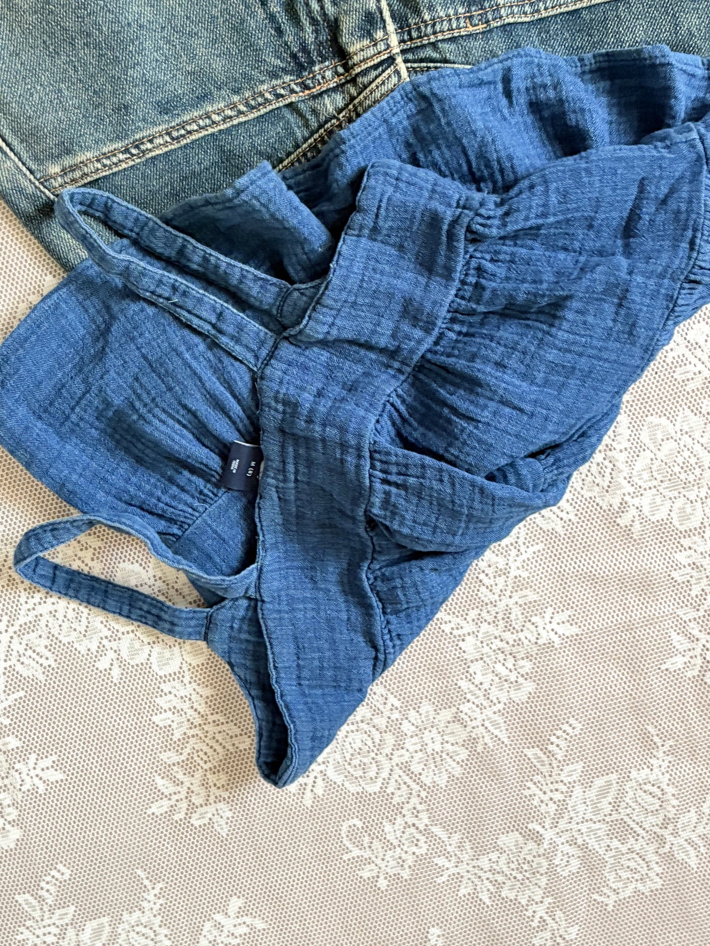 Blue muslin top