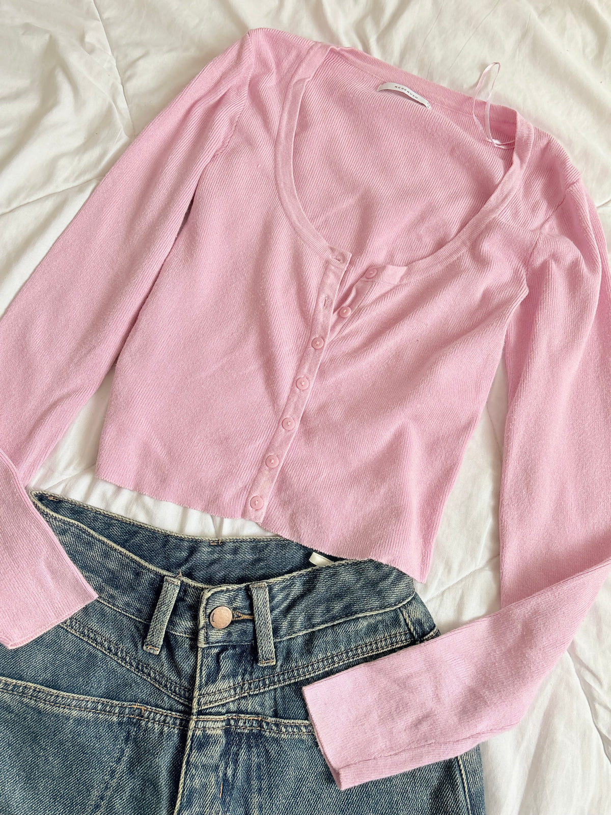 Pink buttoned cardigan