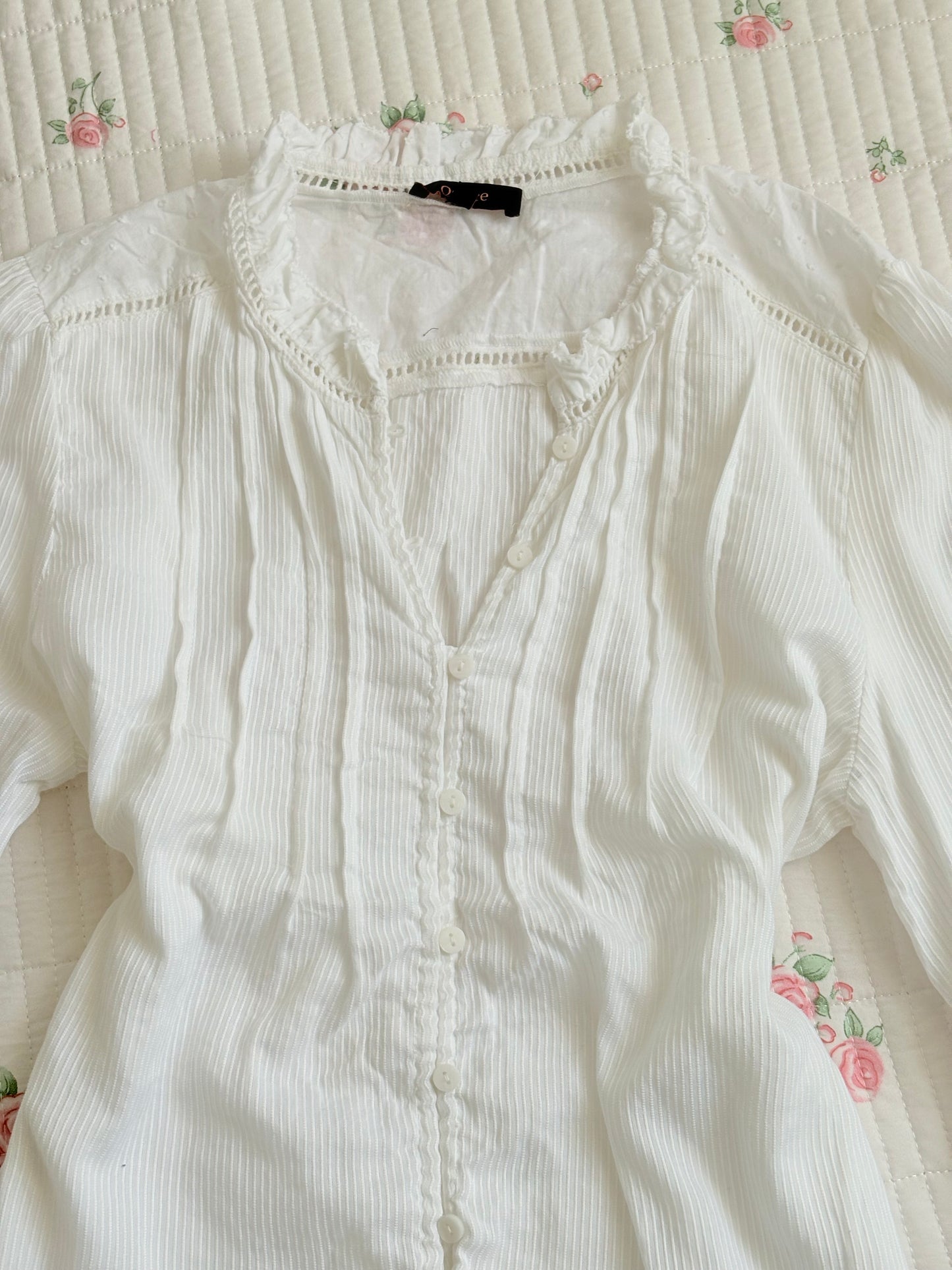 White buttoned down
