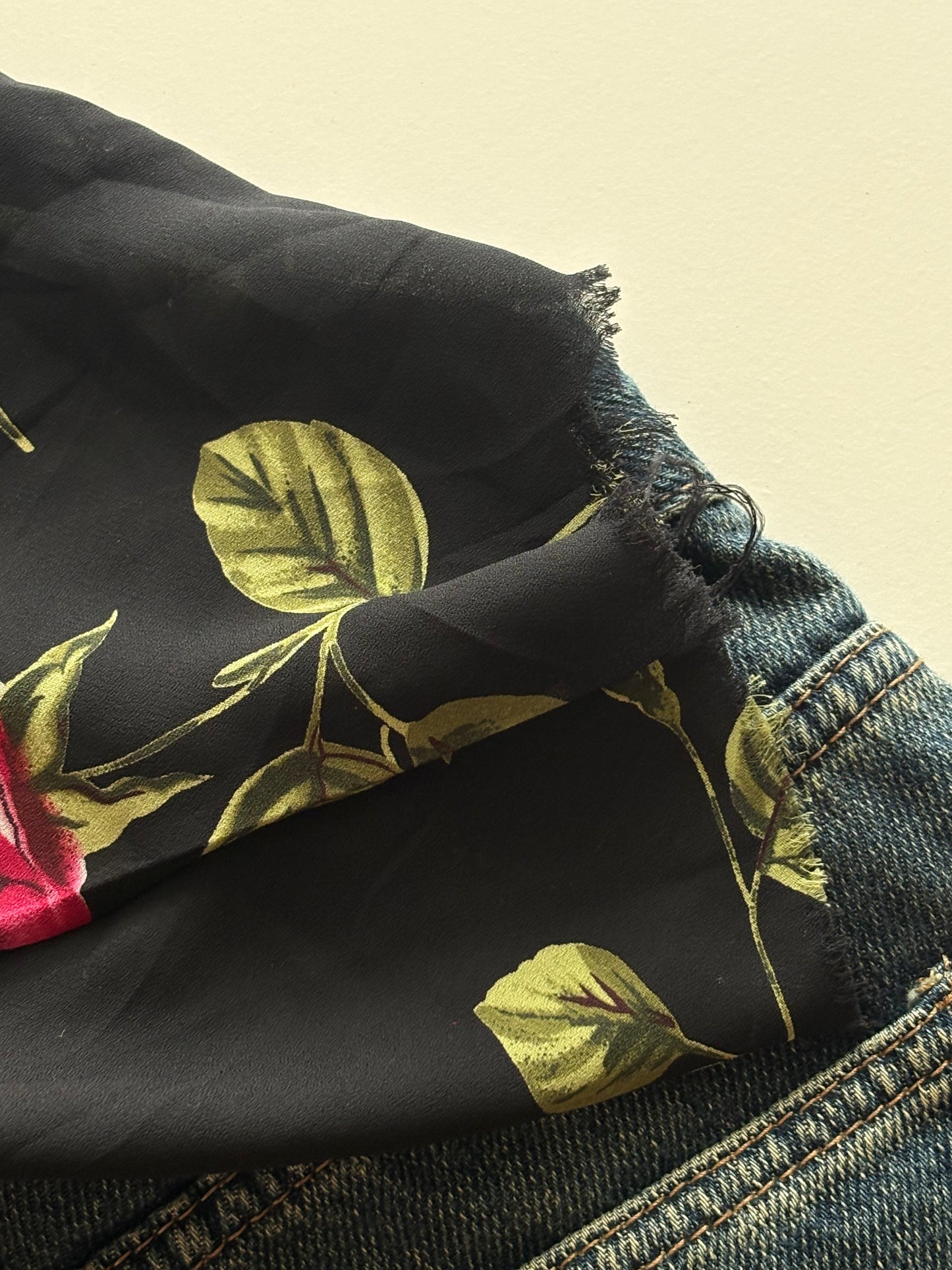 Black floral cami