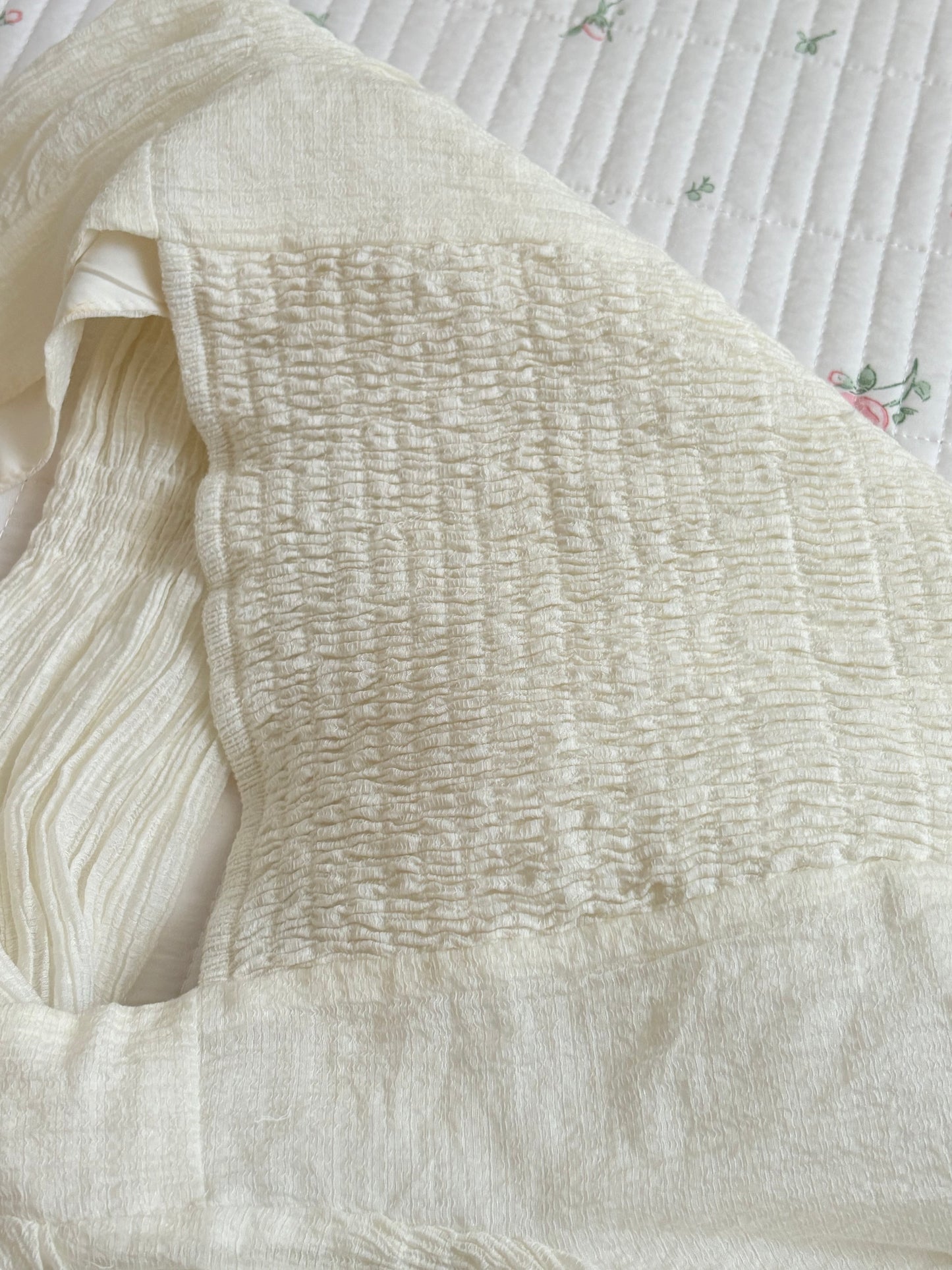 Cream ruffle
