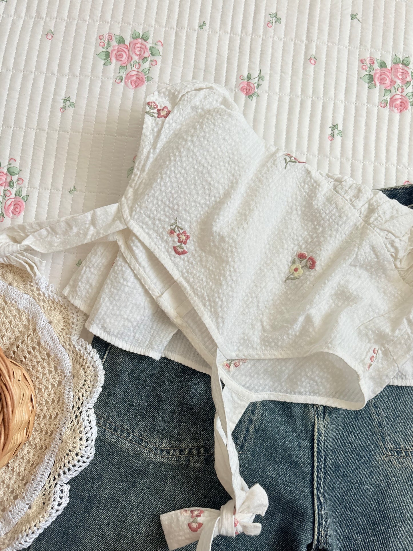 Floral tie top