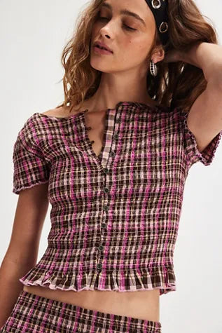 Plaid top