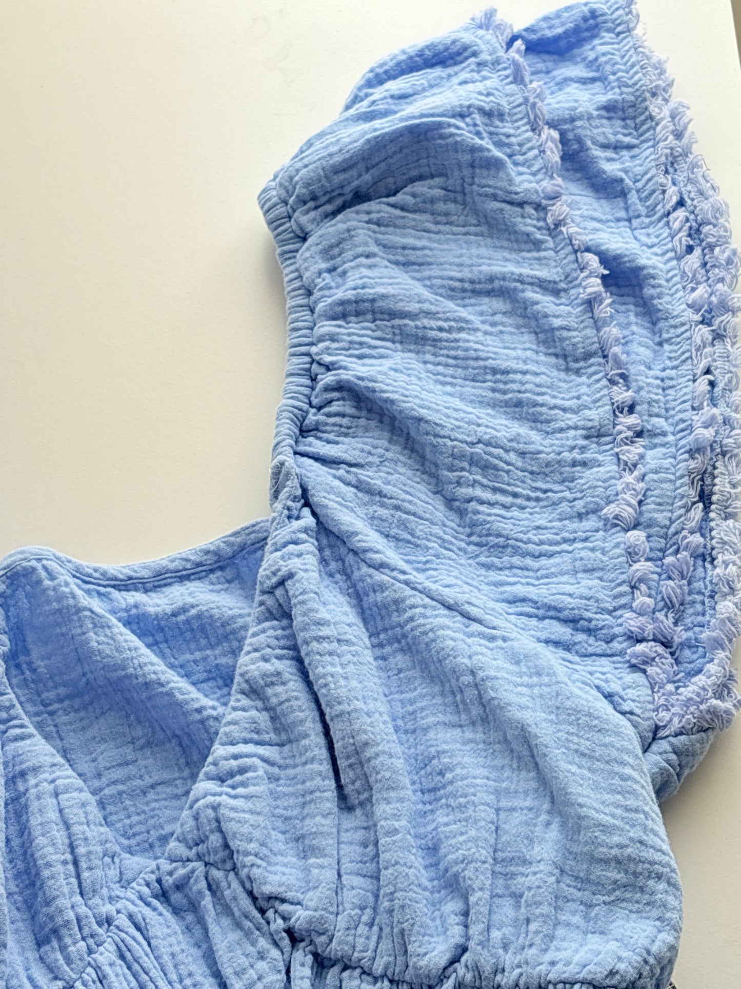 Blue muslin top