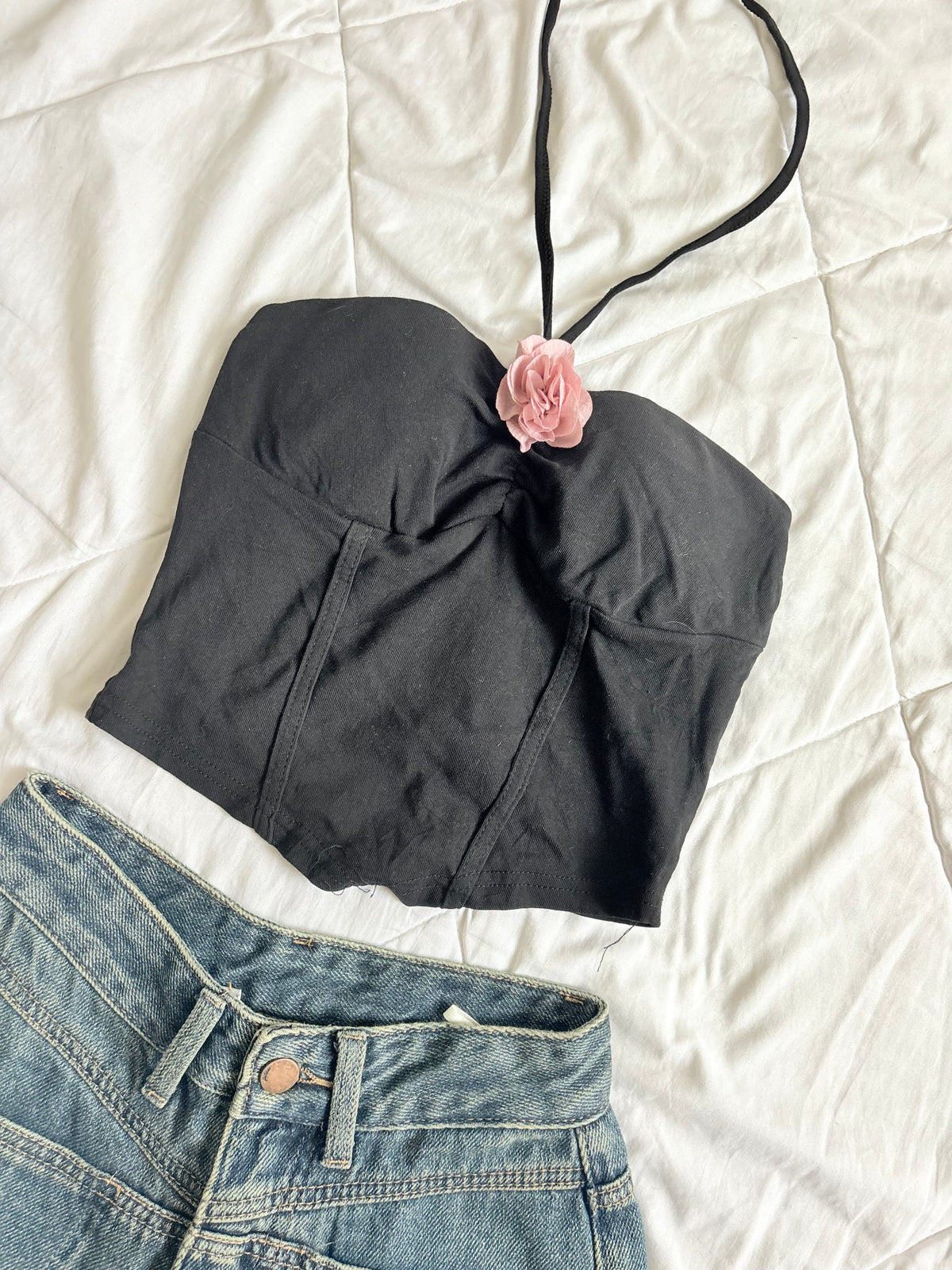 Flower applique top
