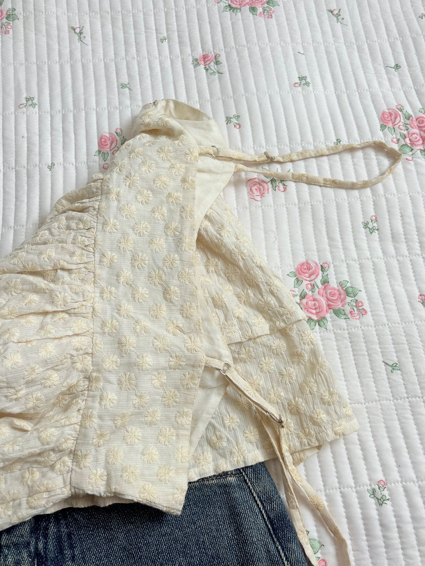 Cream embroidered