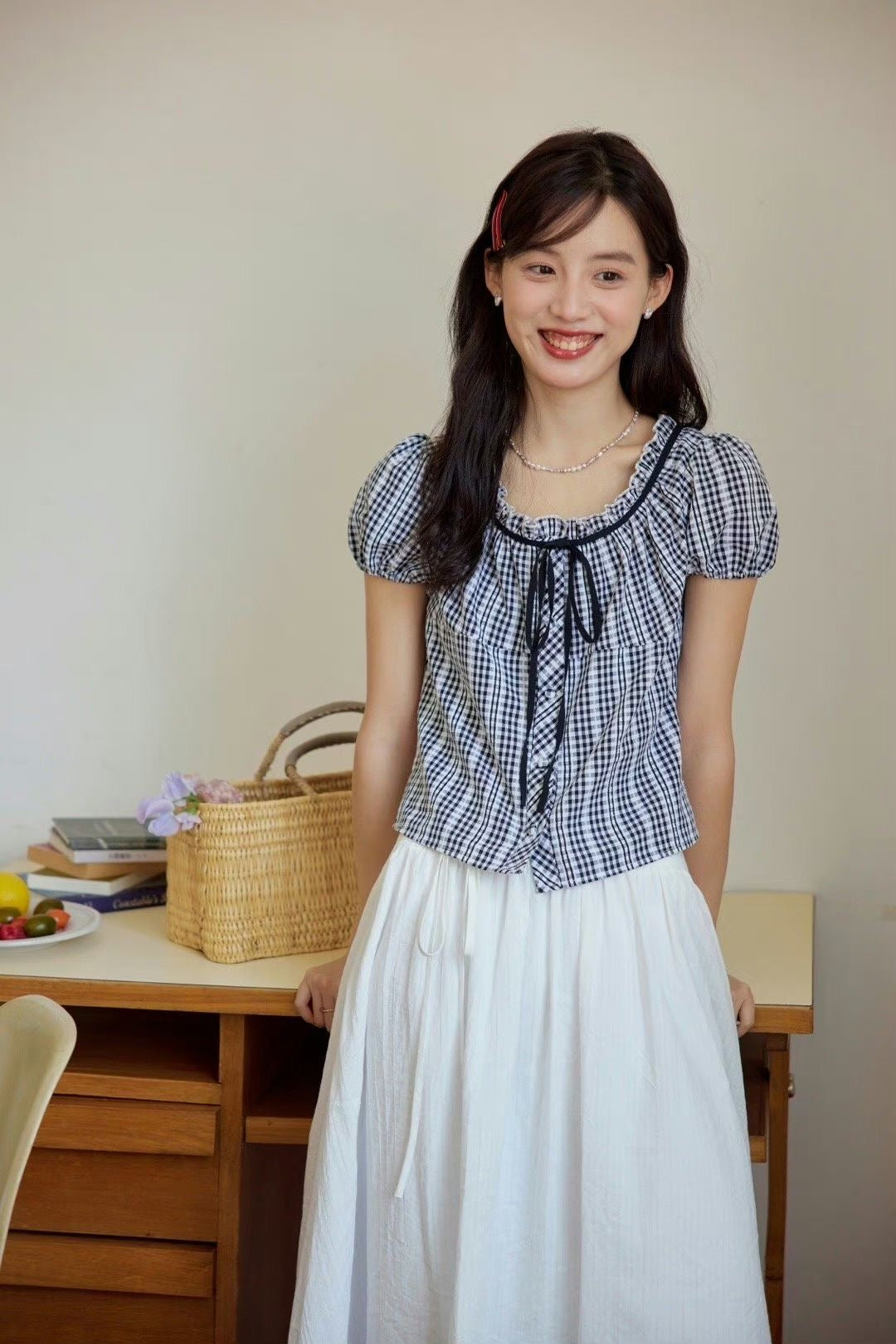 Blue stripe top