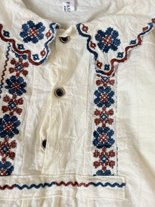 Embroidered top