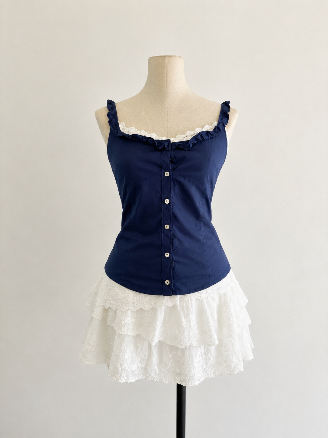 Navy doll top