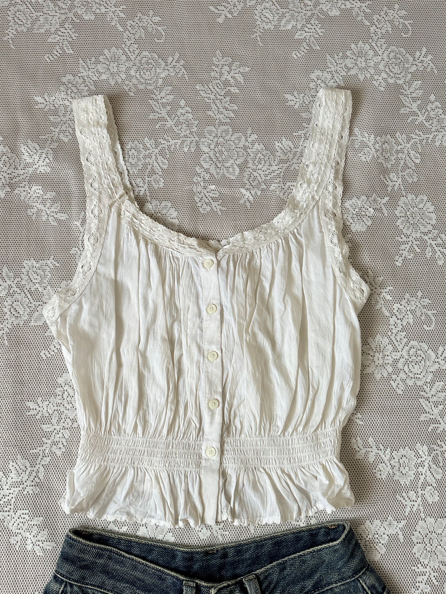 White lace top