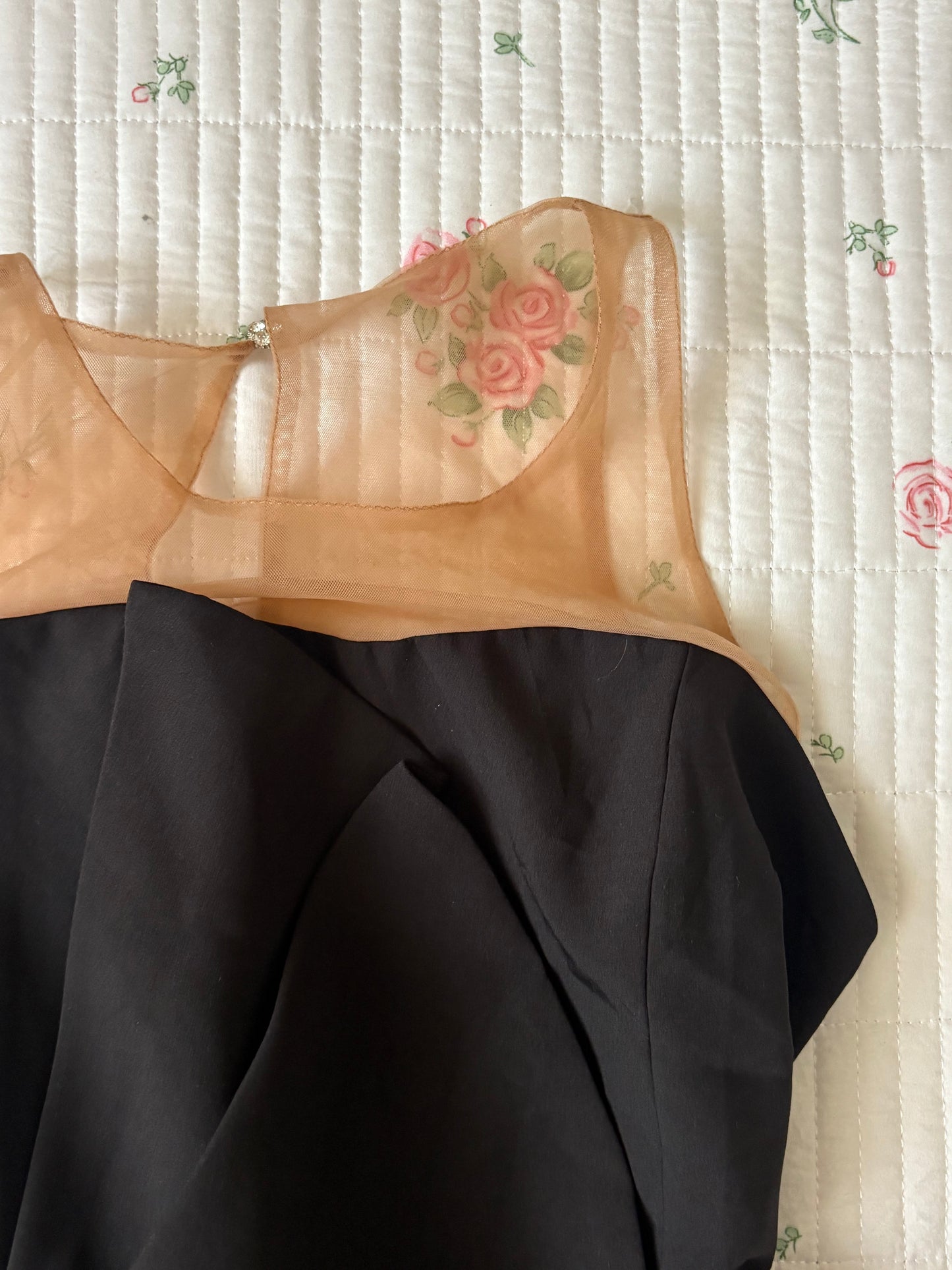Black peplum top
