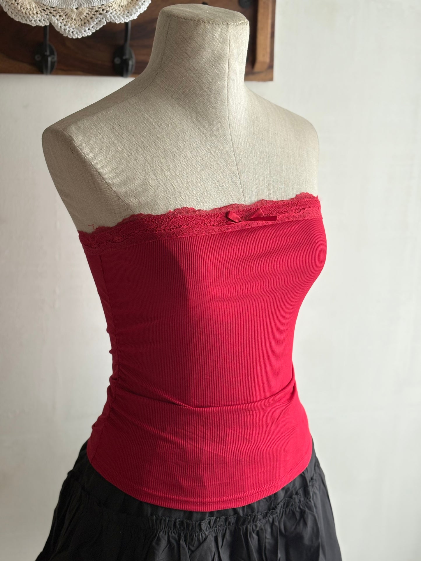 Red tube top