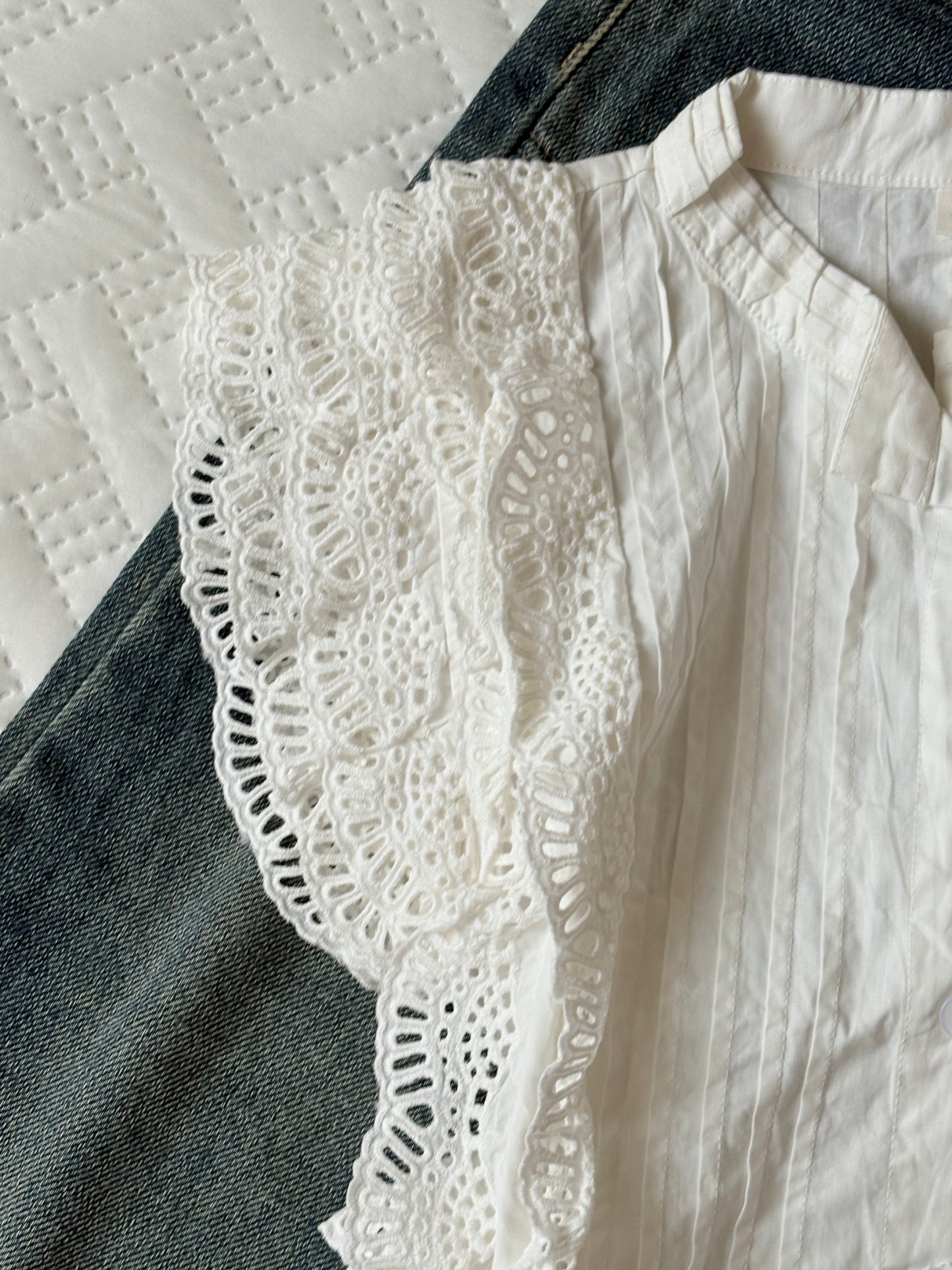 White embroidered top