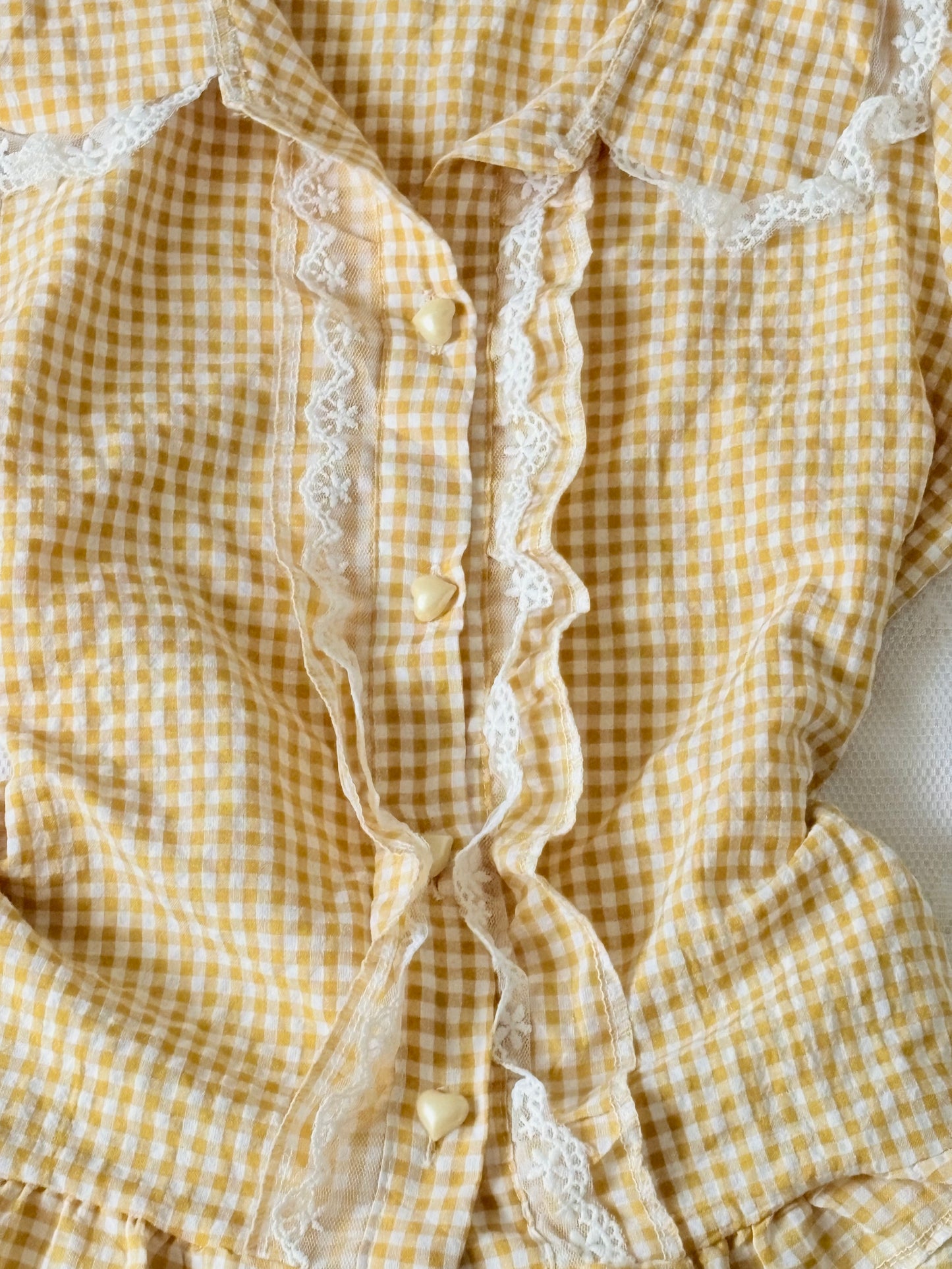 Yellow gingham top
