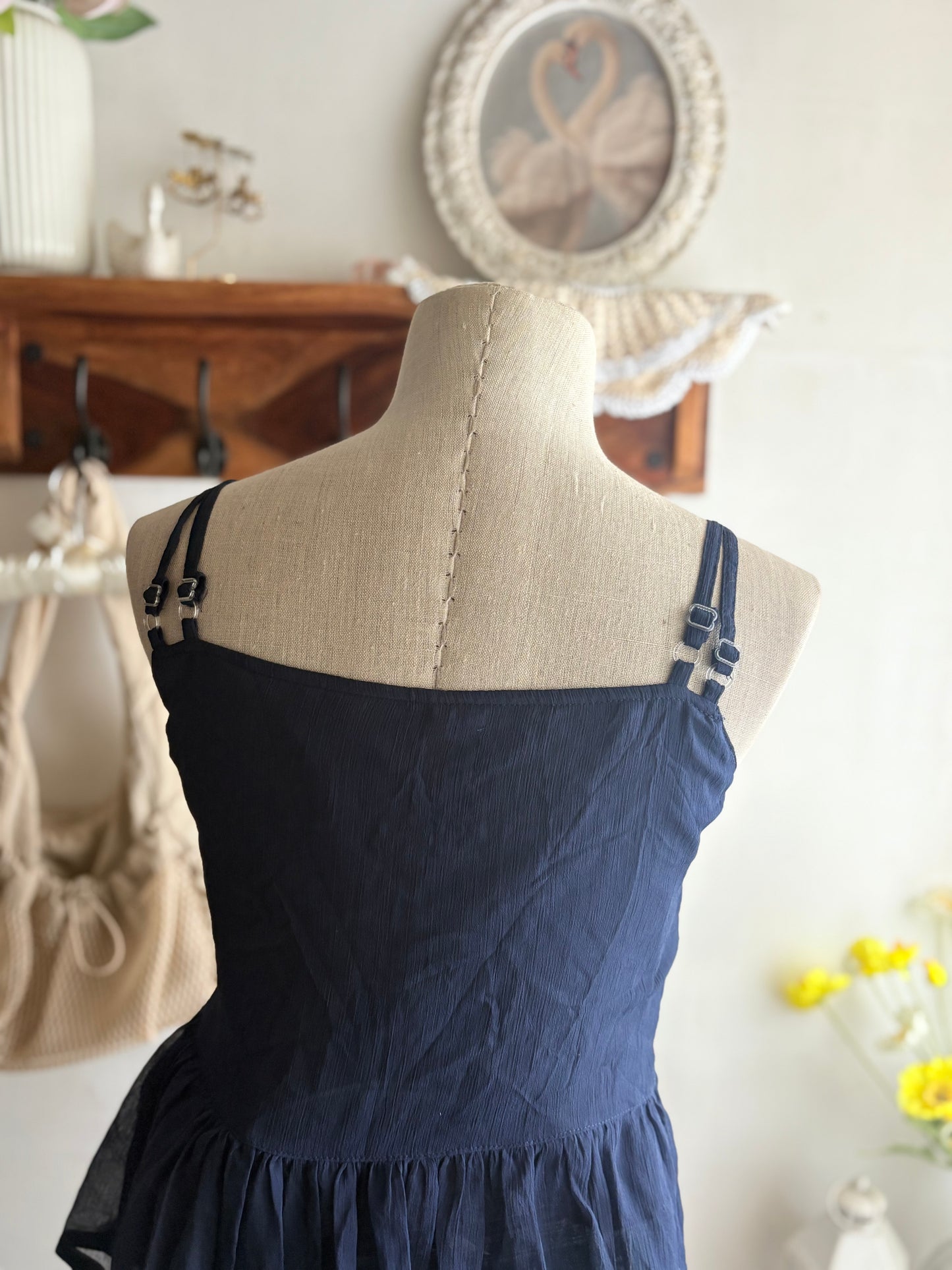 Blue beaded top