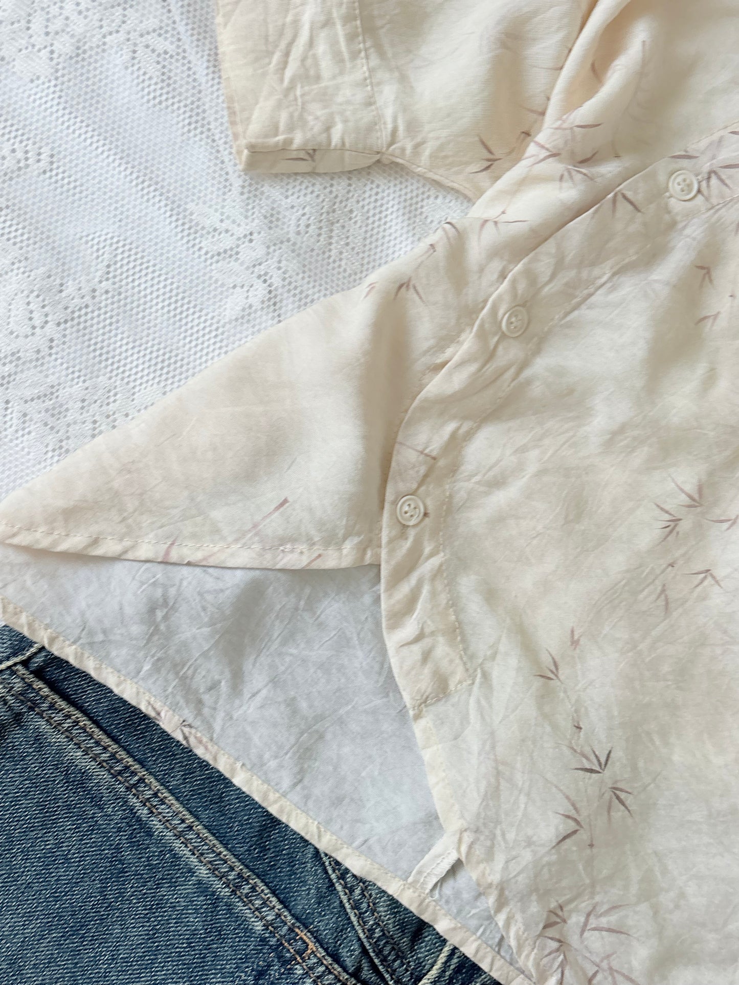 Cream qipao top