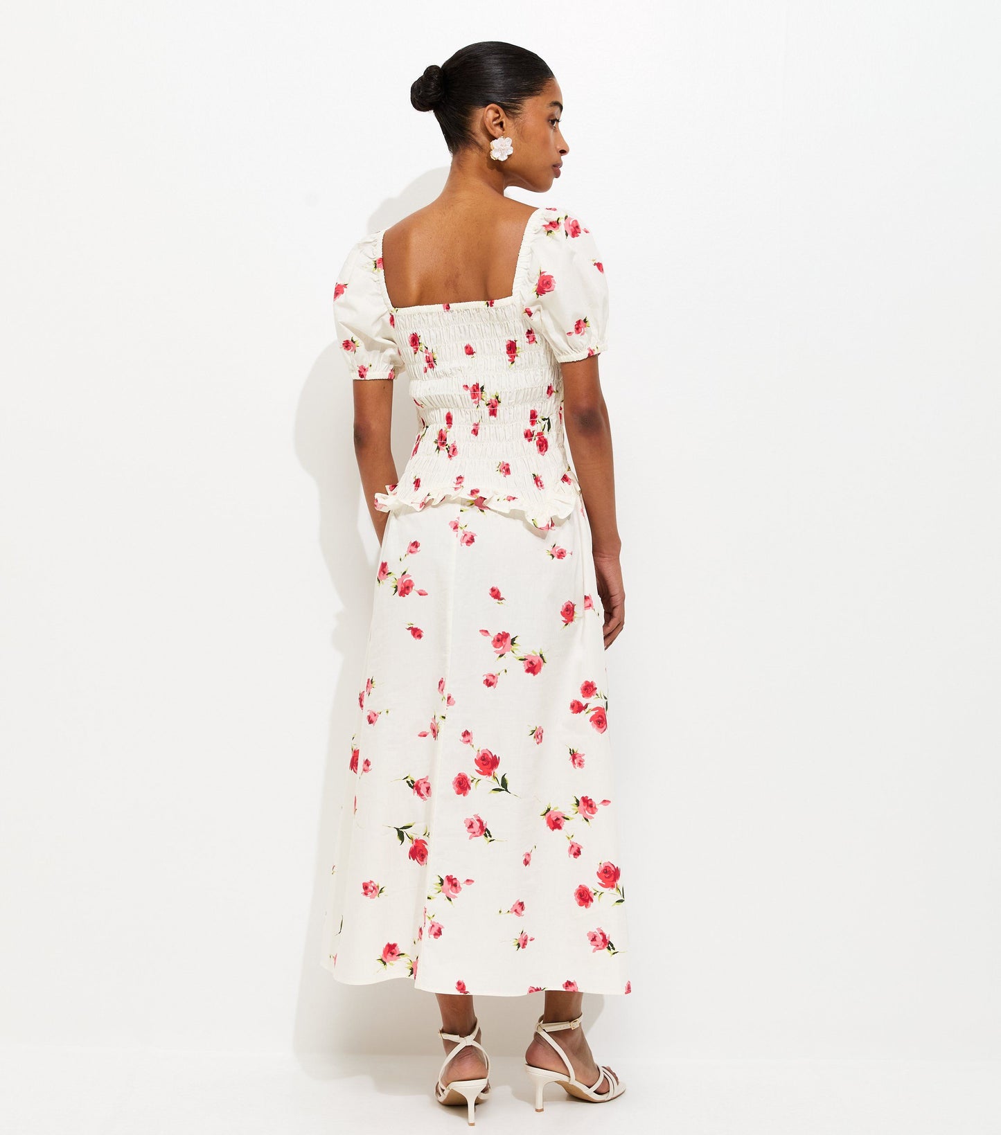 Smocked floral dress