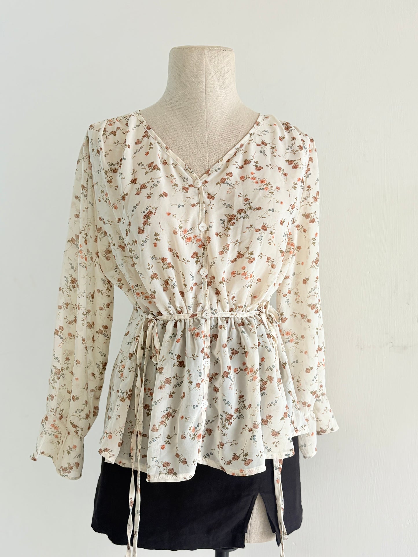 Floral tie top