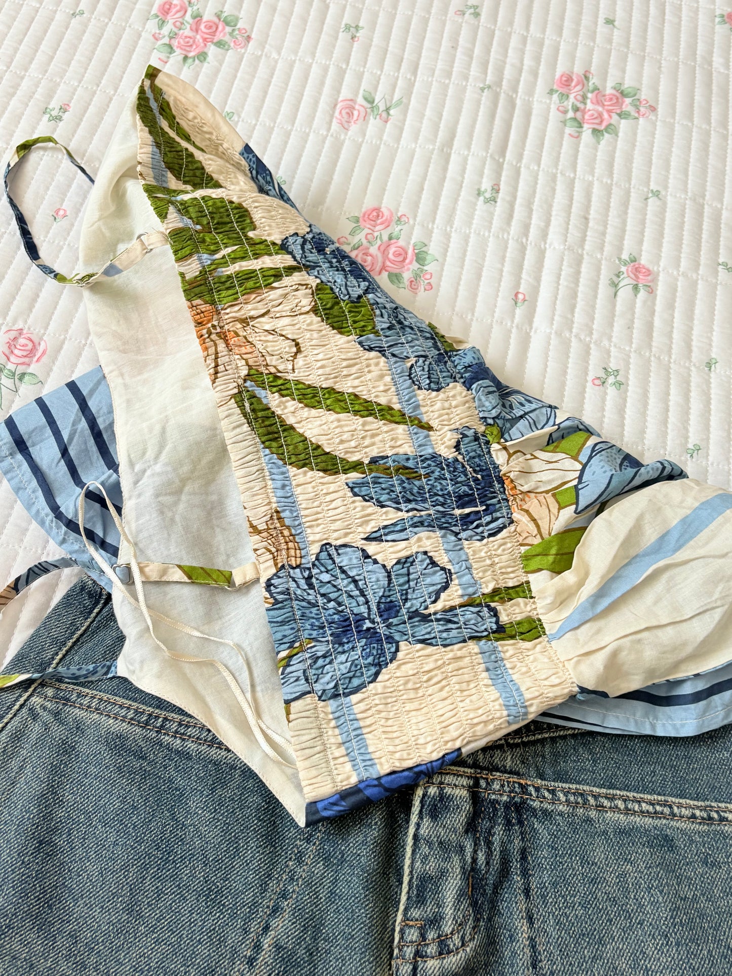 Blue floral top