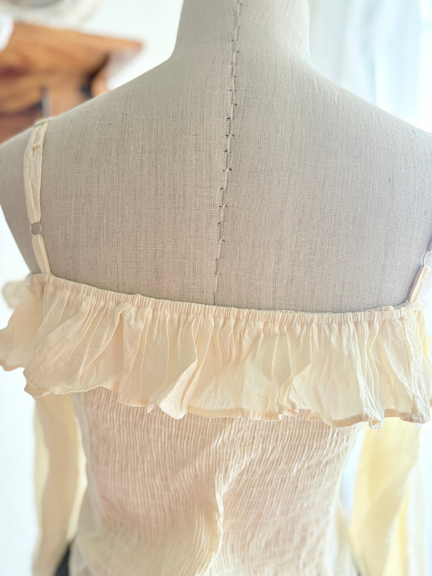 Cream off shoulder
