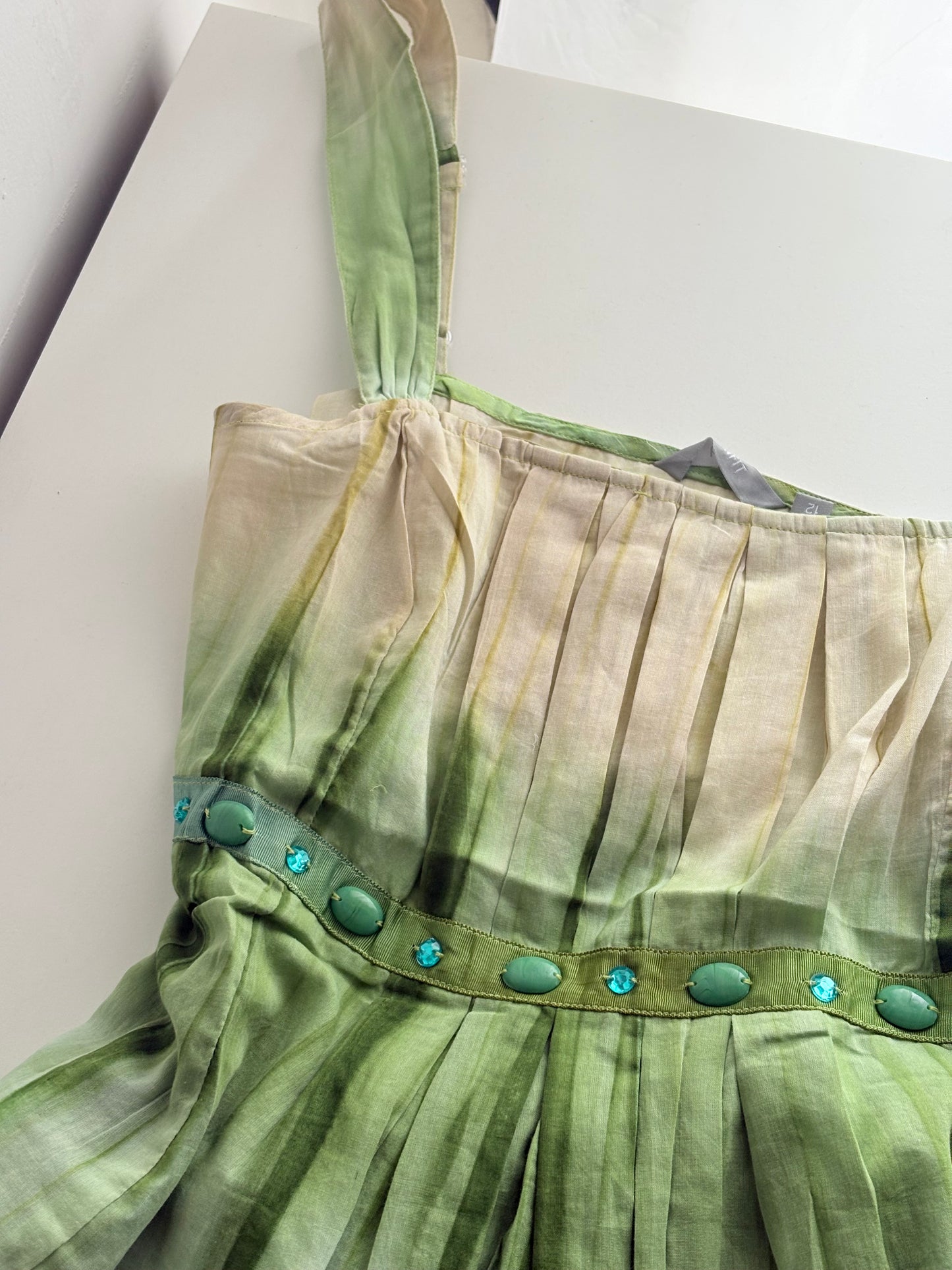 Green beaded top