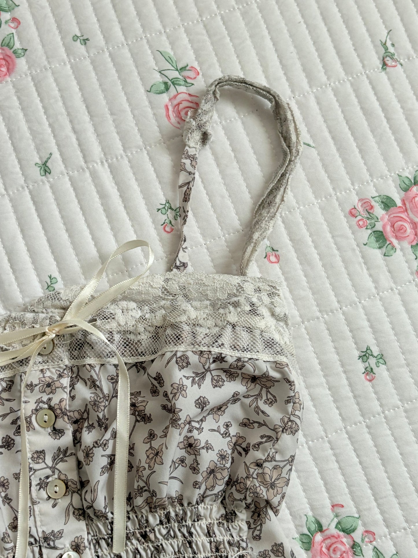 Brown floral top