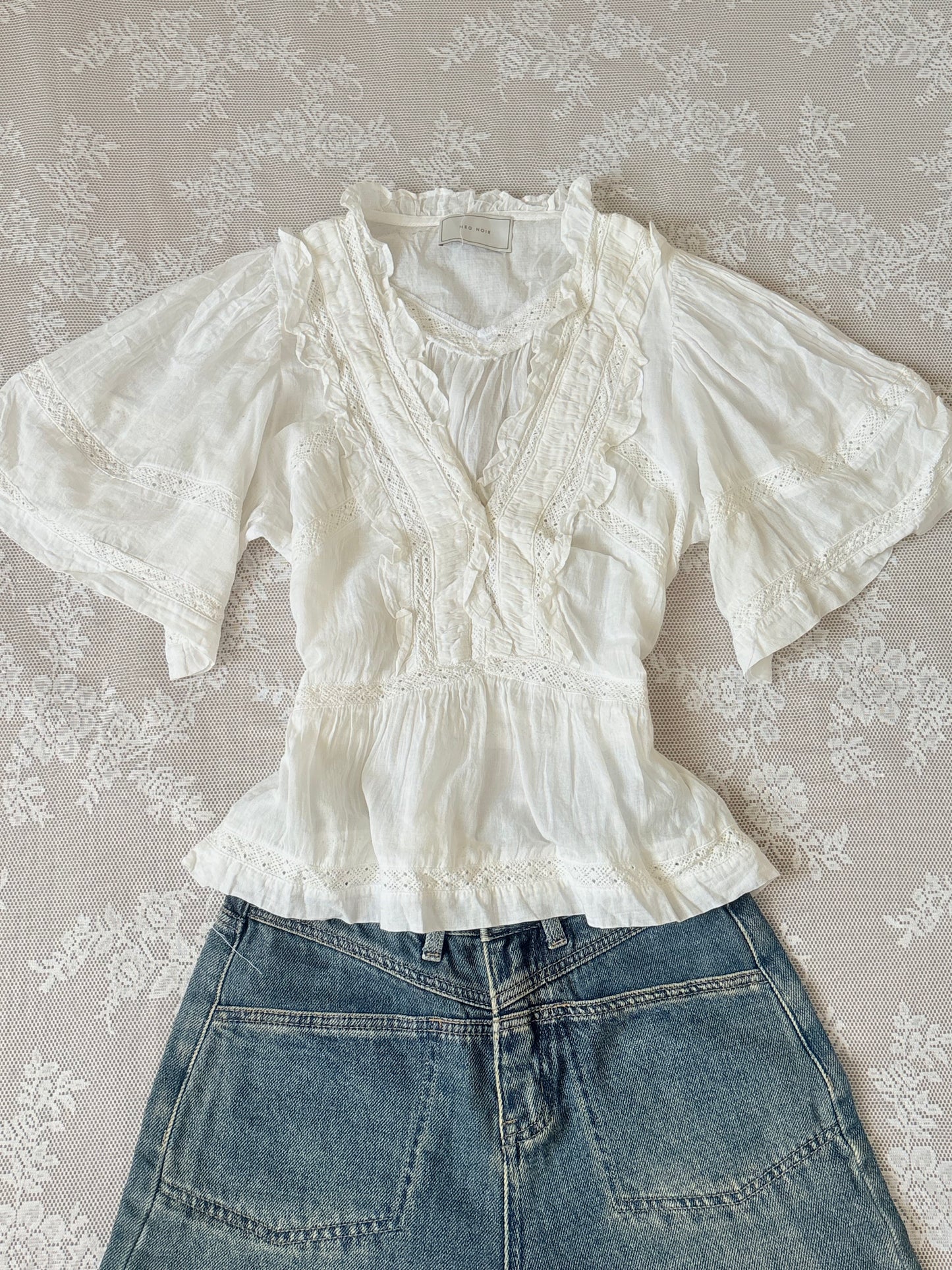 White cotton blouse