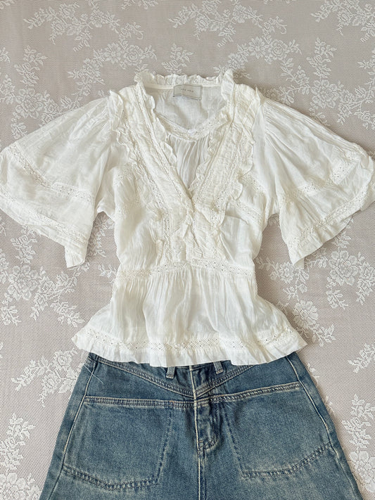 White cotton blouse