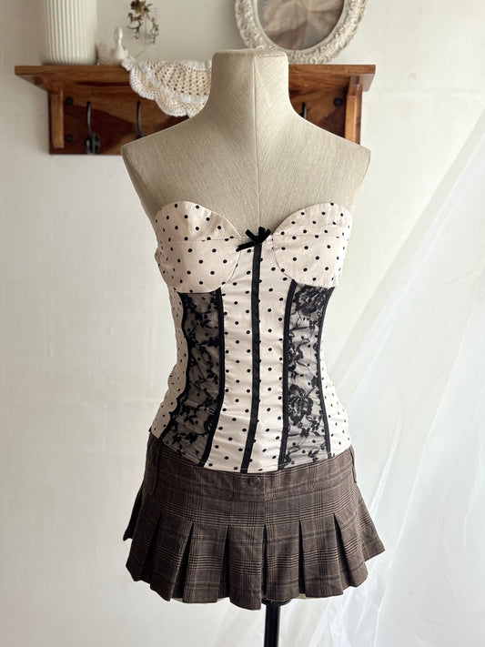 Polka bustier top