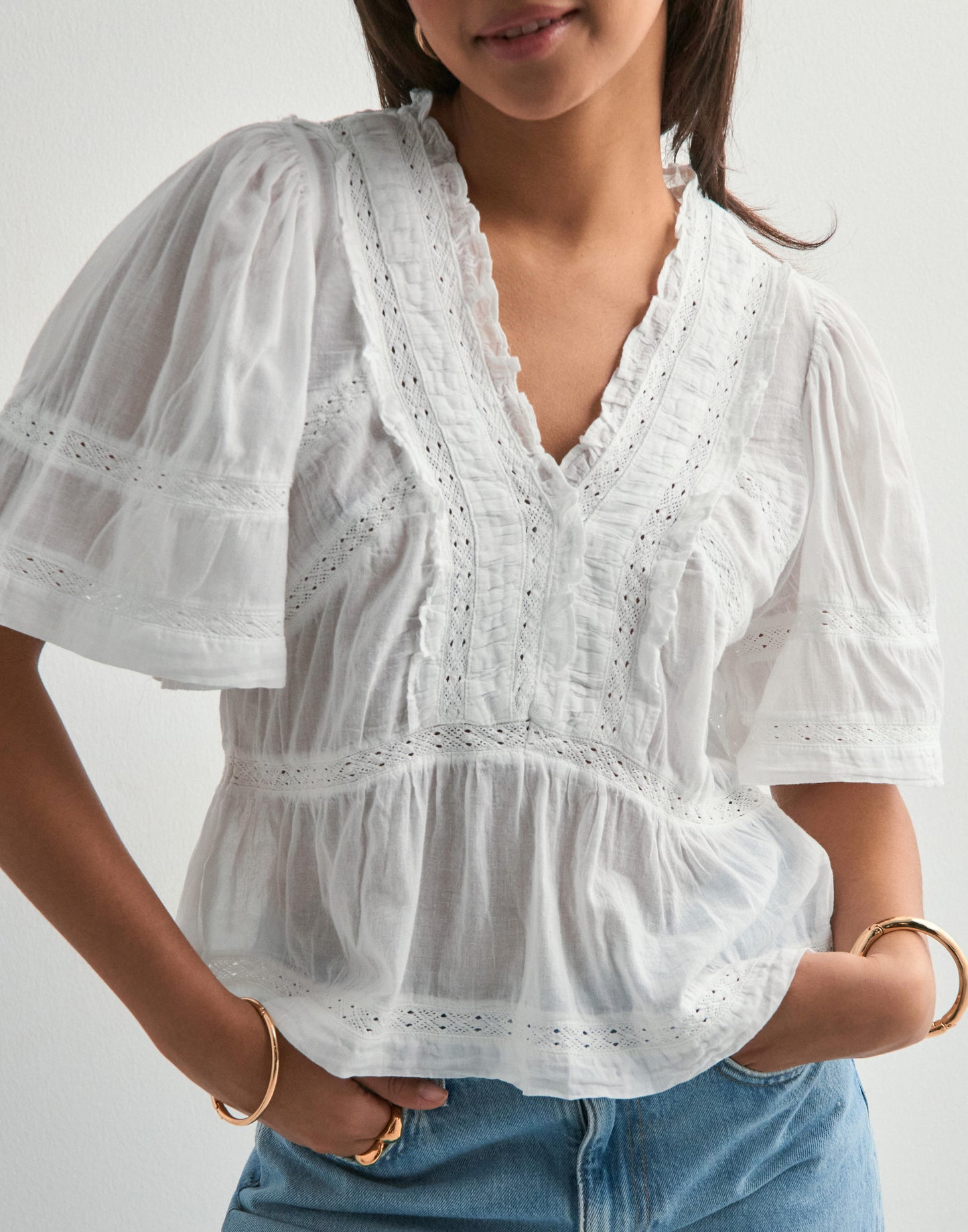 White cotton blouse