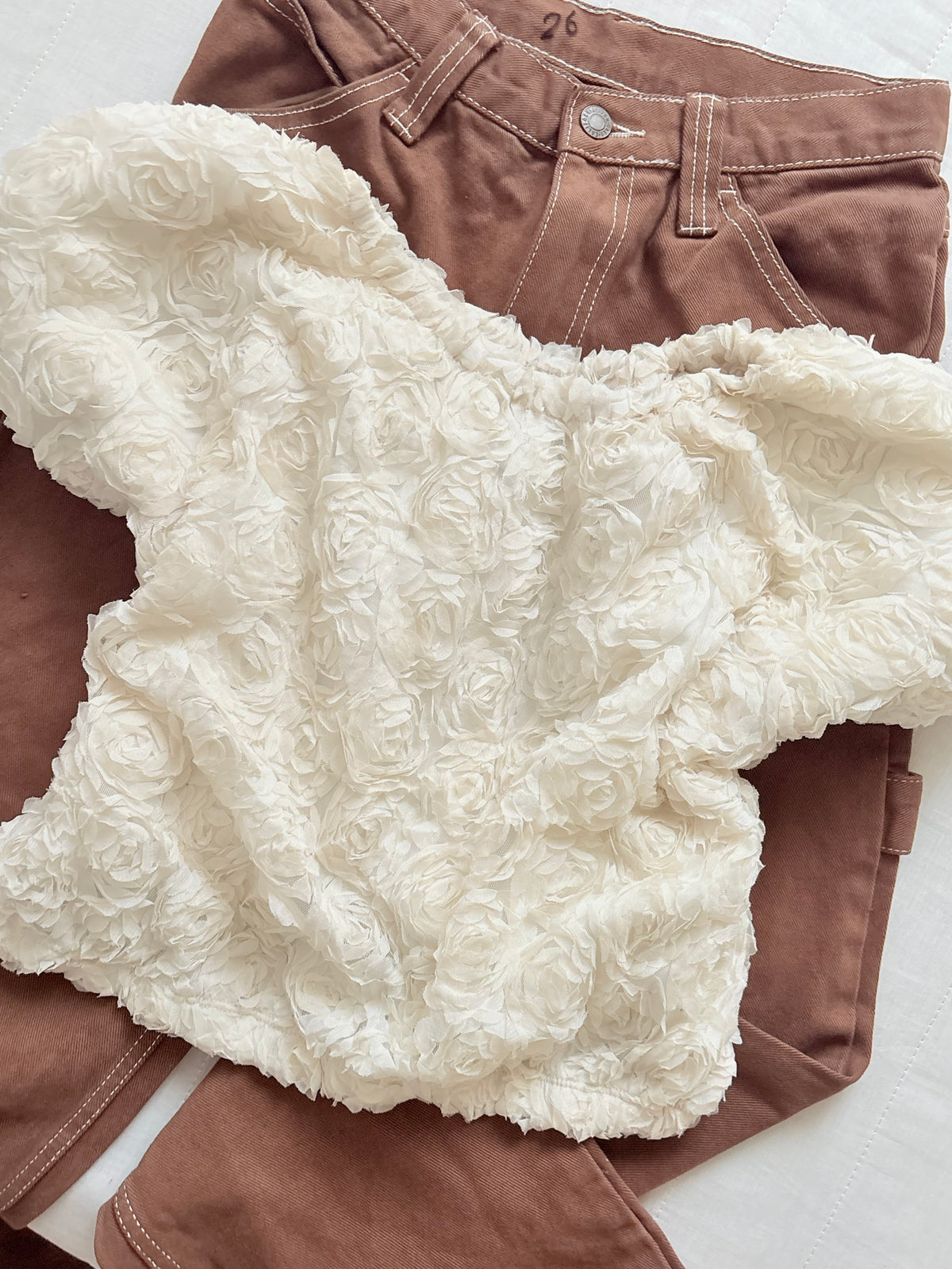 Floral applique top