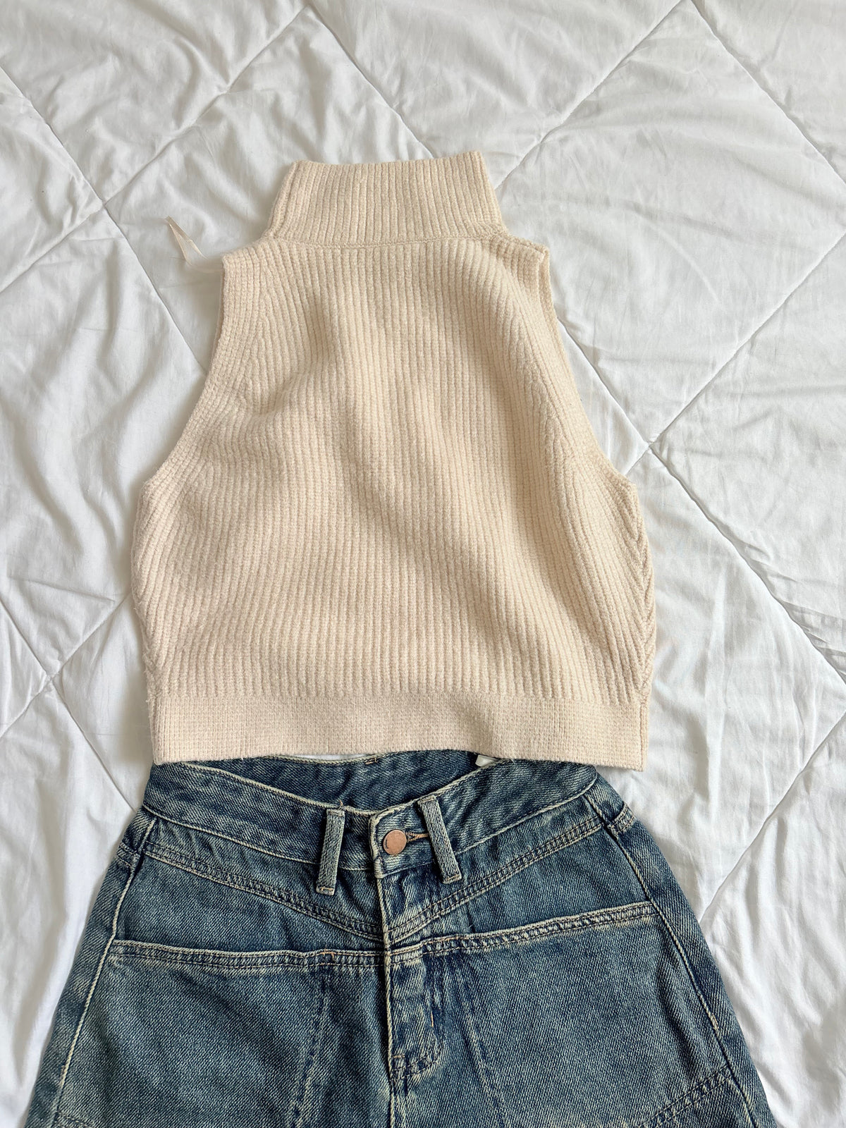 Cream turtleneck