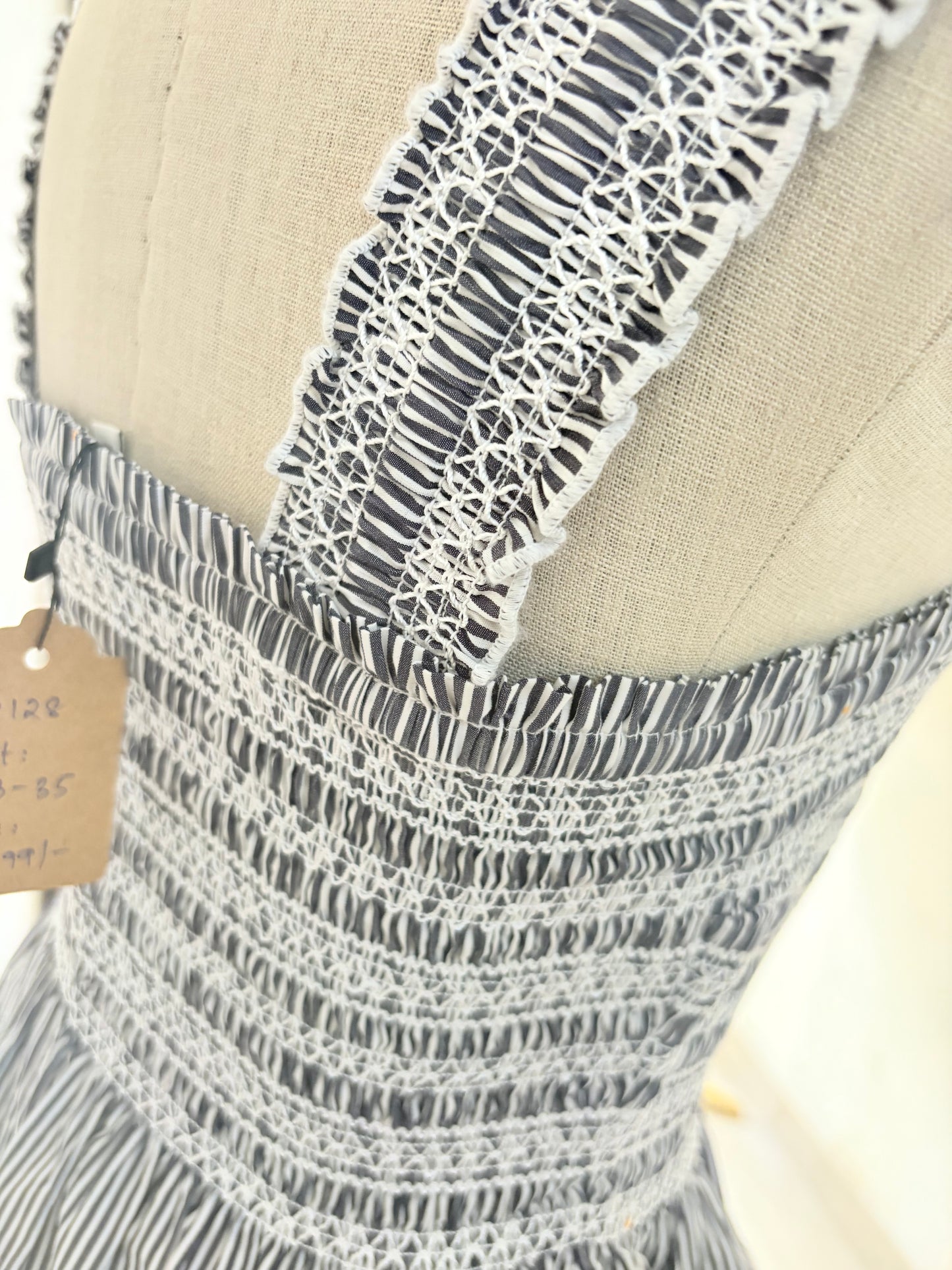 Stripe smocked top
