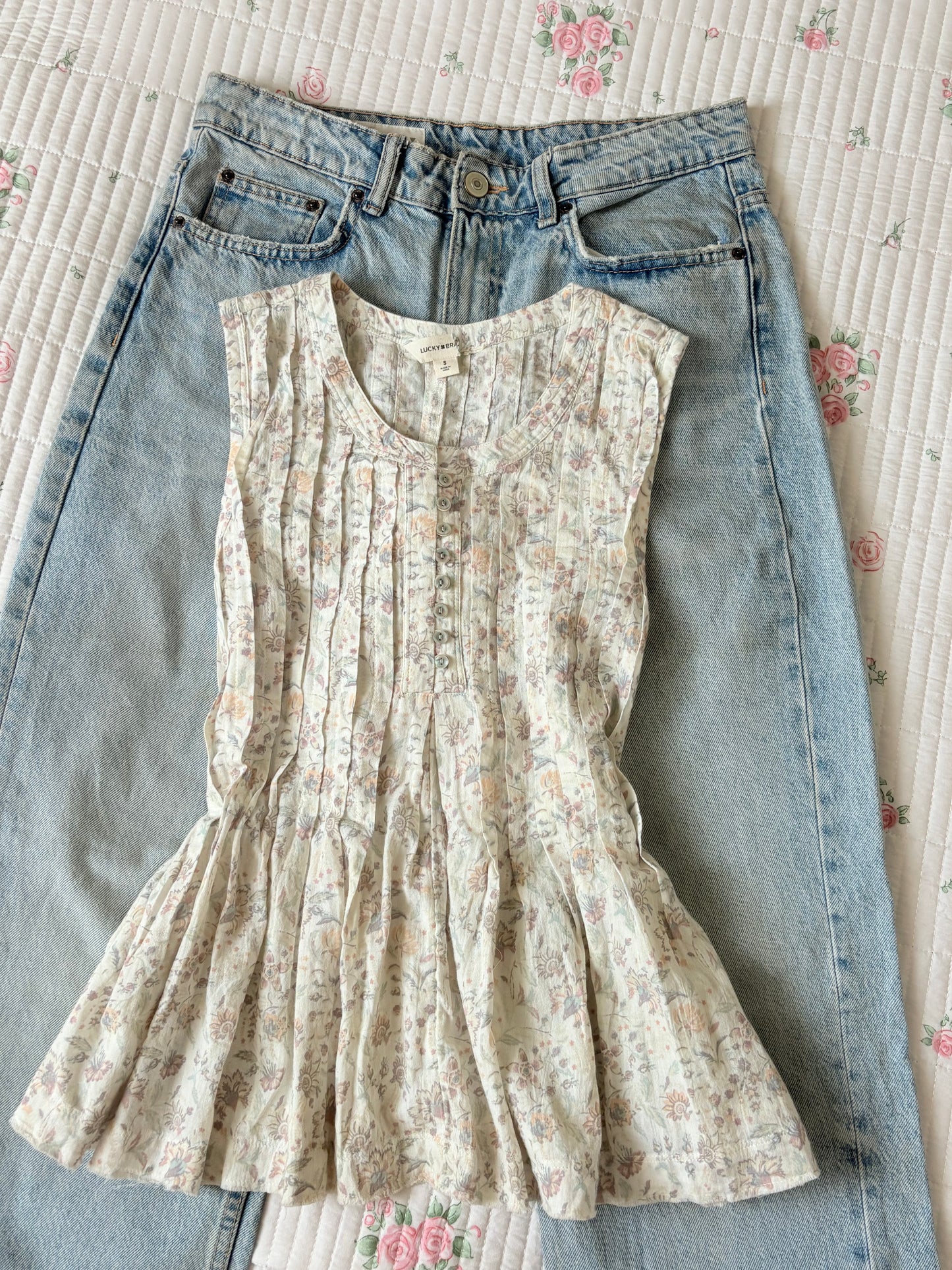 Floral A line top