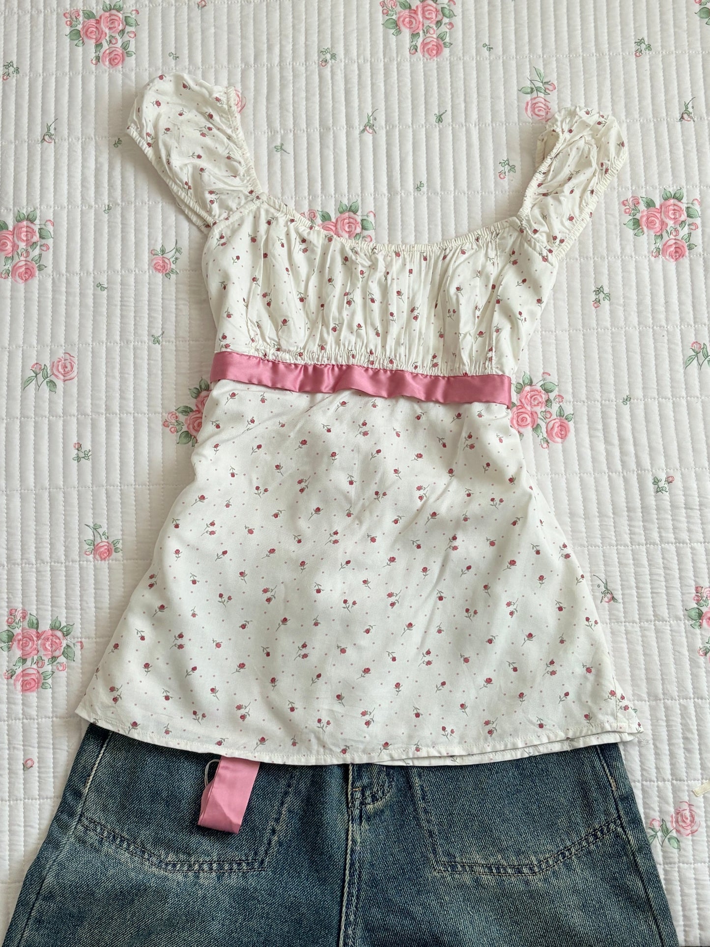 Babydoll ribbon top