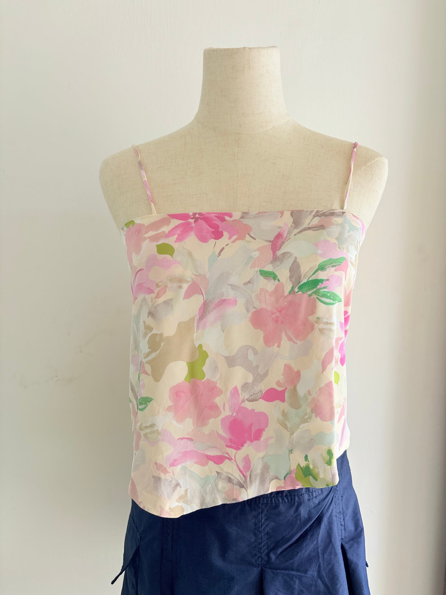 Pink satin top