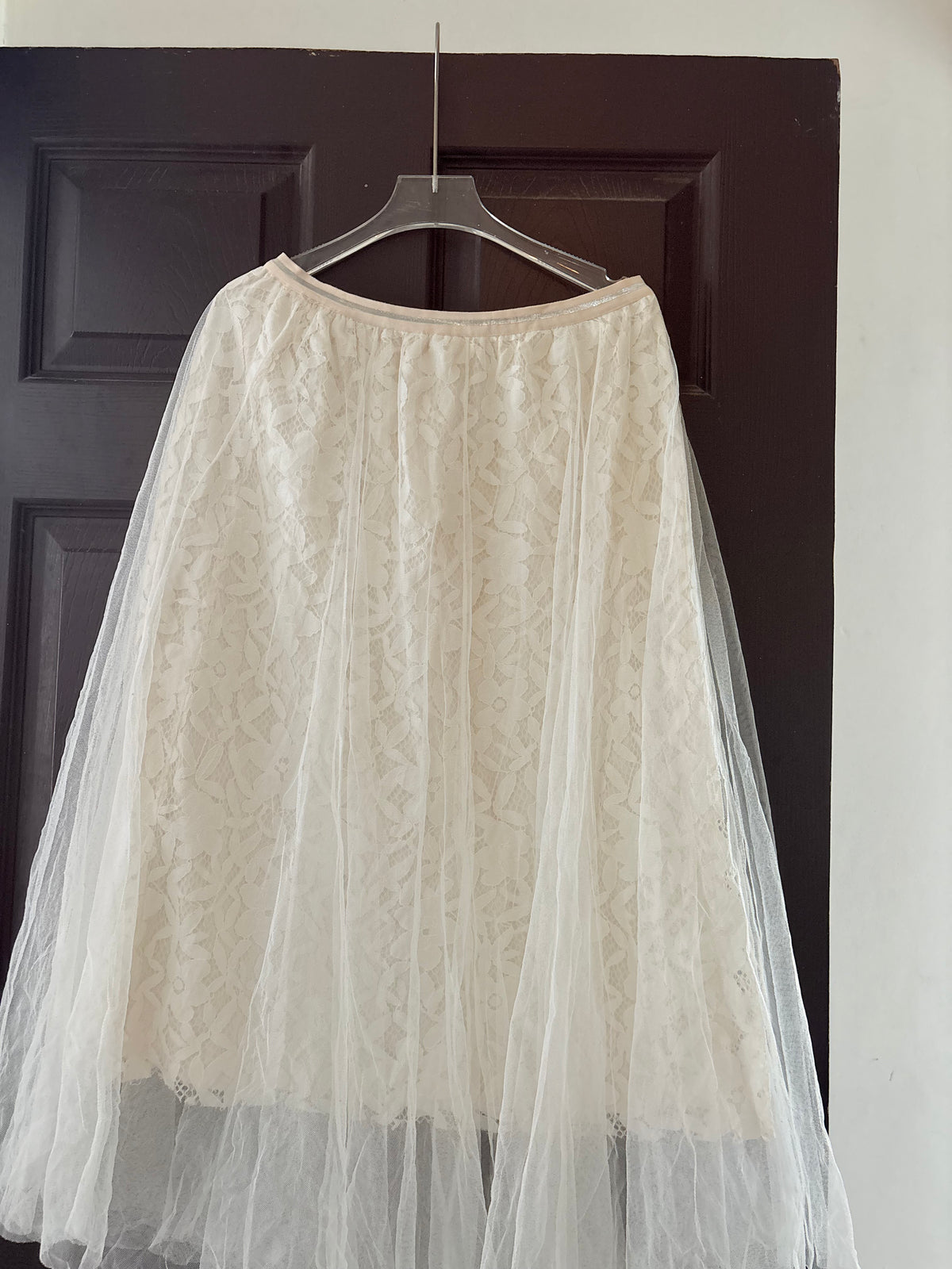 White tulle skirt