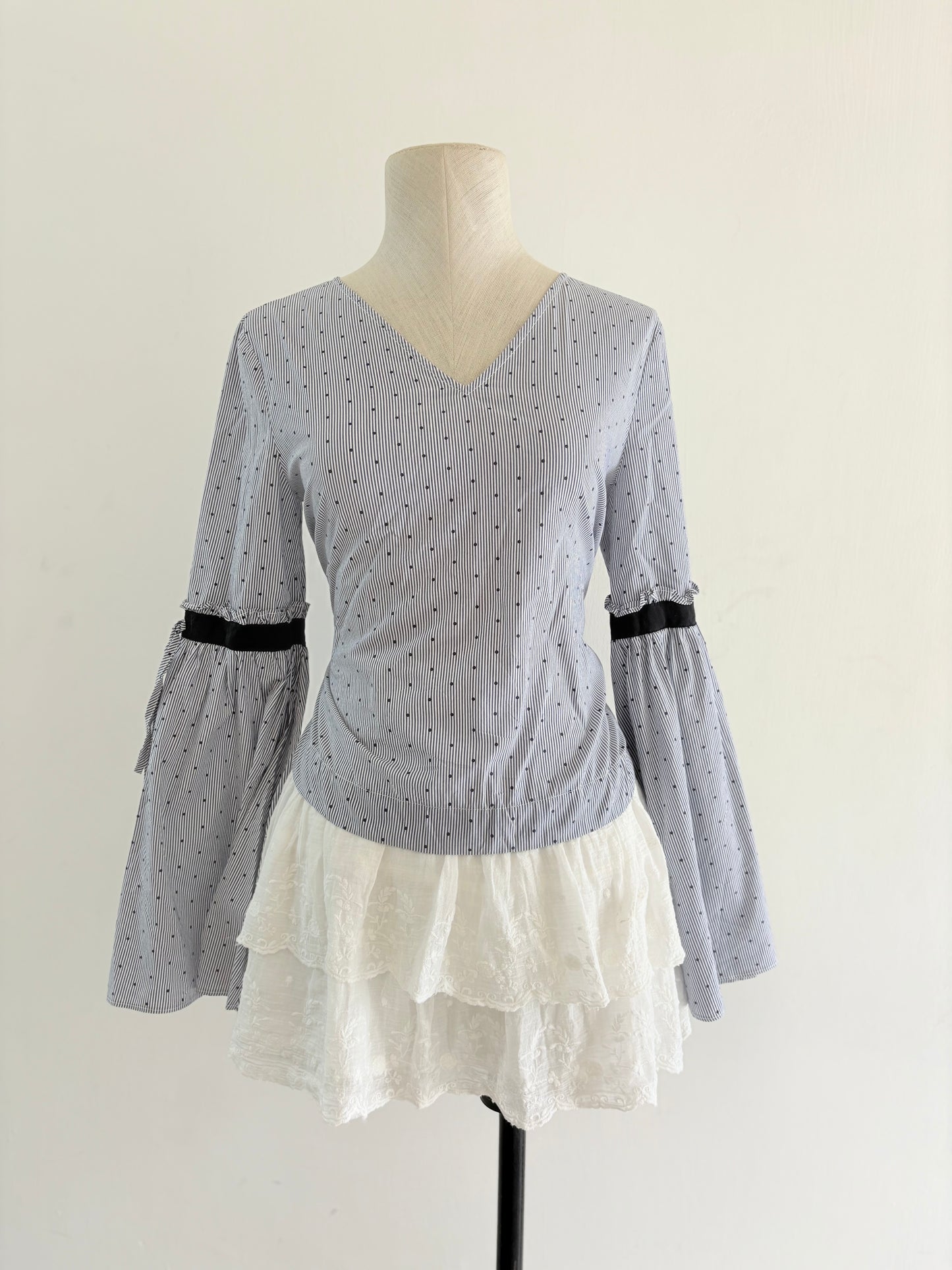 Blue polka top