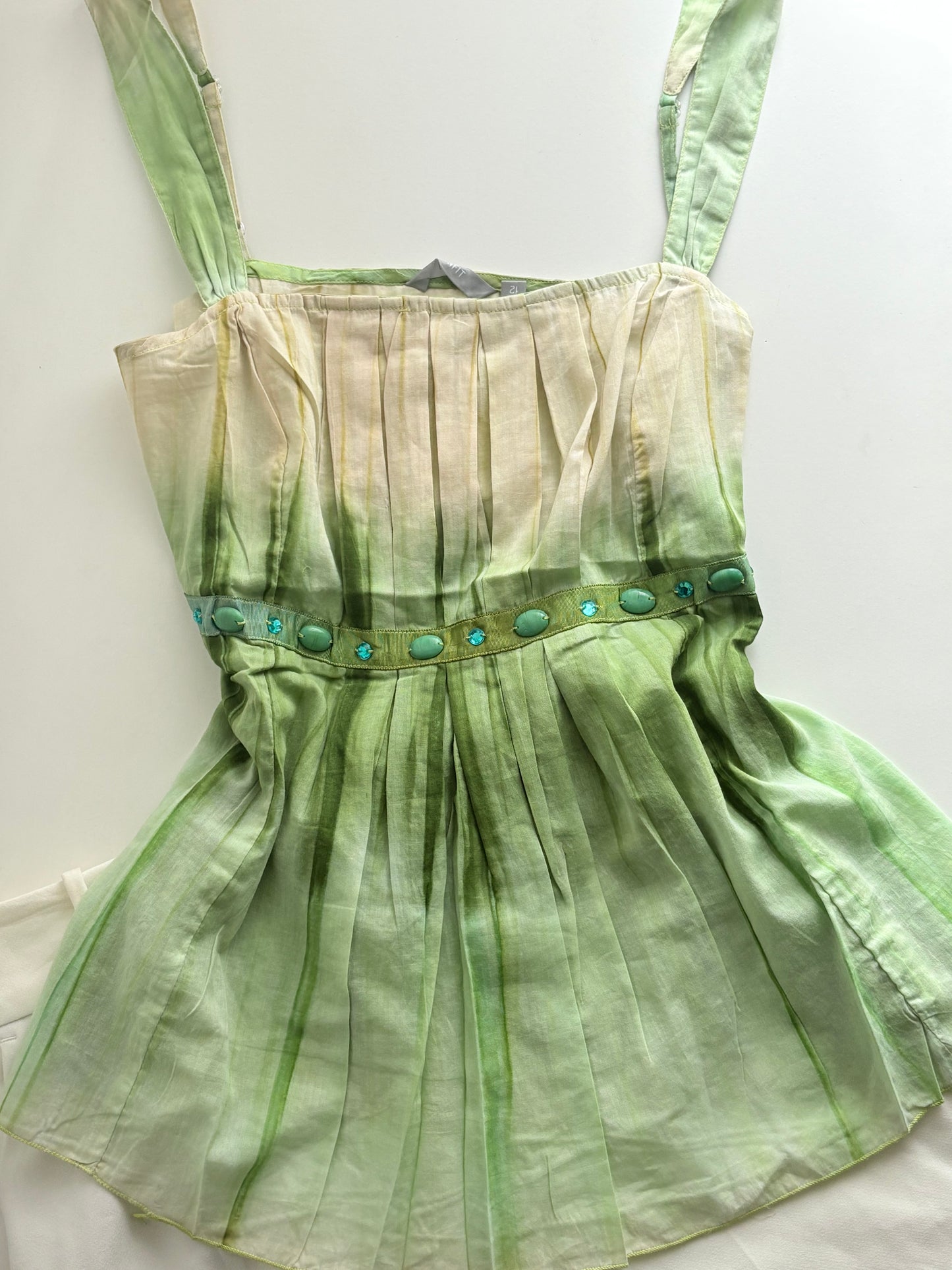 Green beaded top