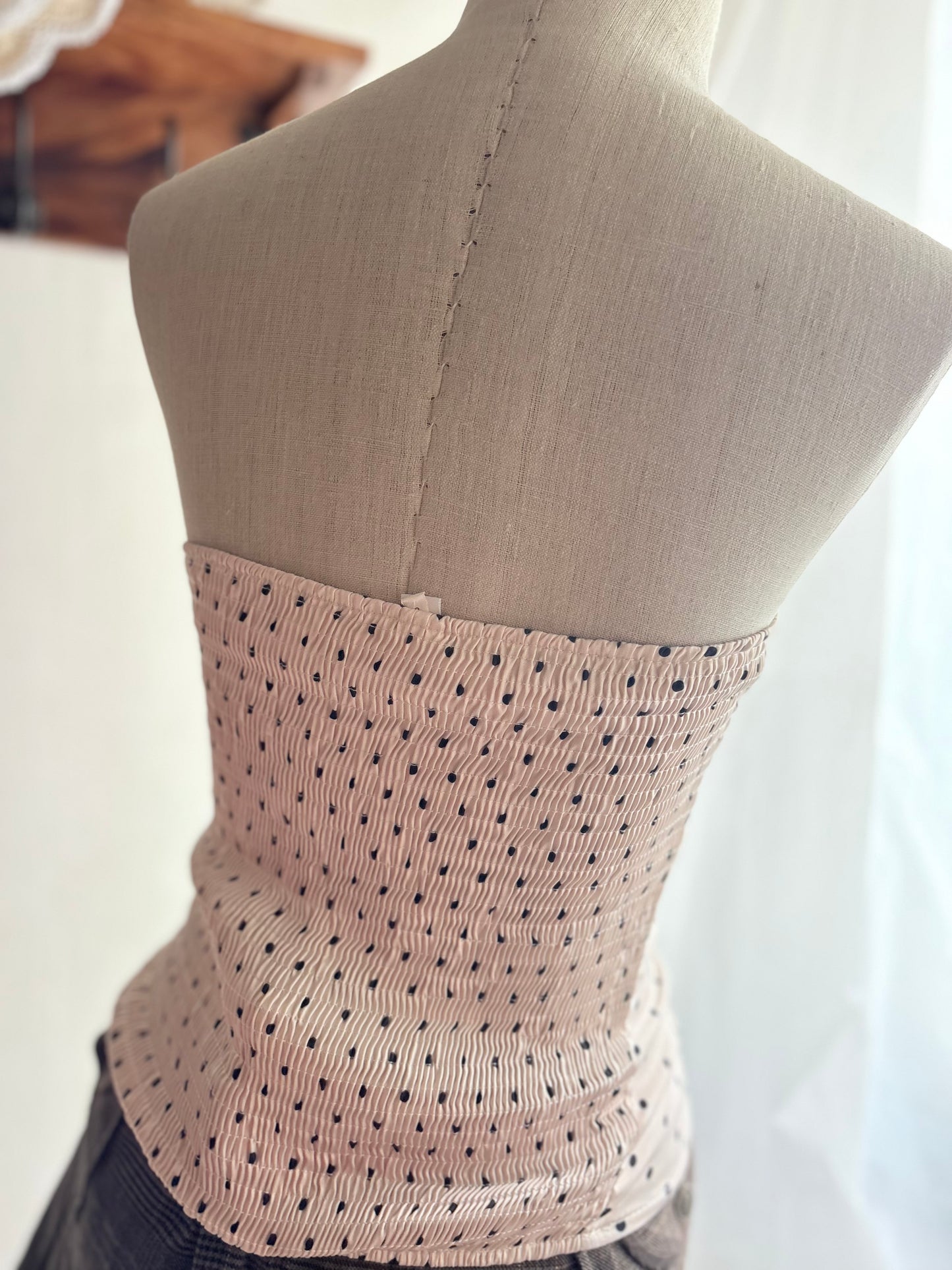 Polka bustier top