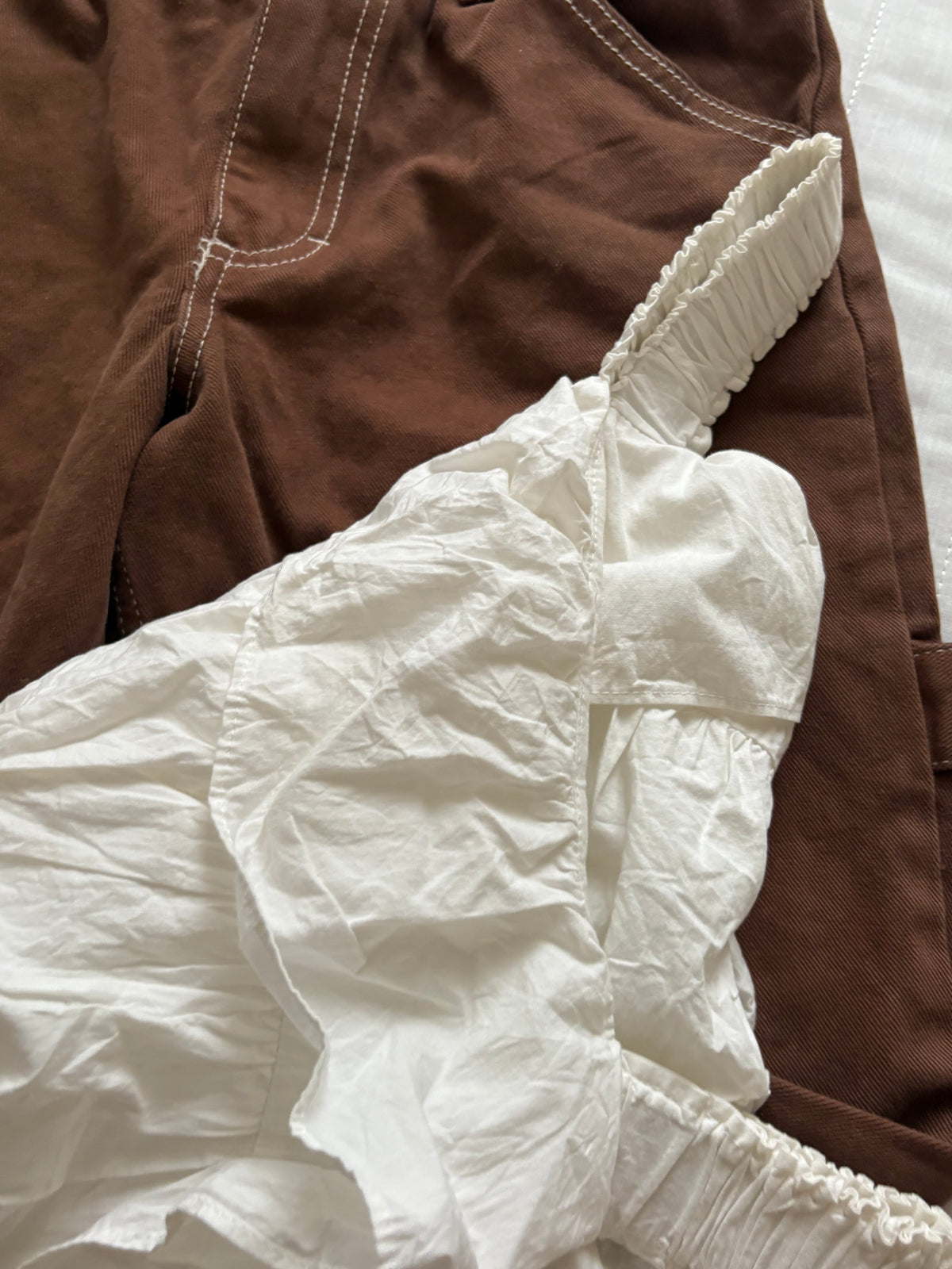 White ruffle top