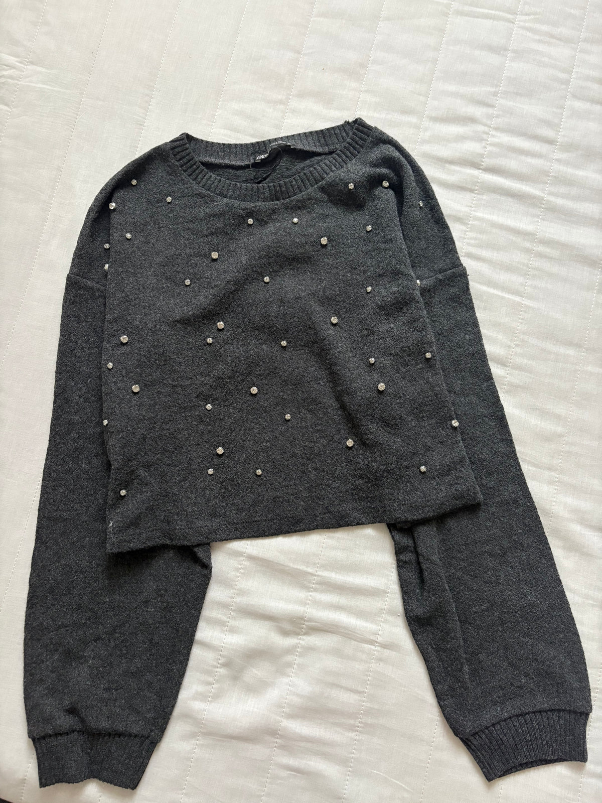 Grey studded top