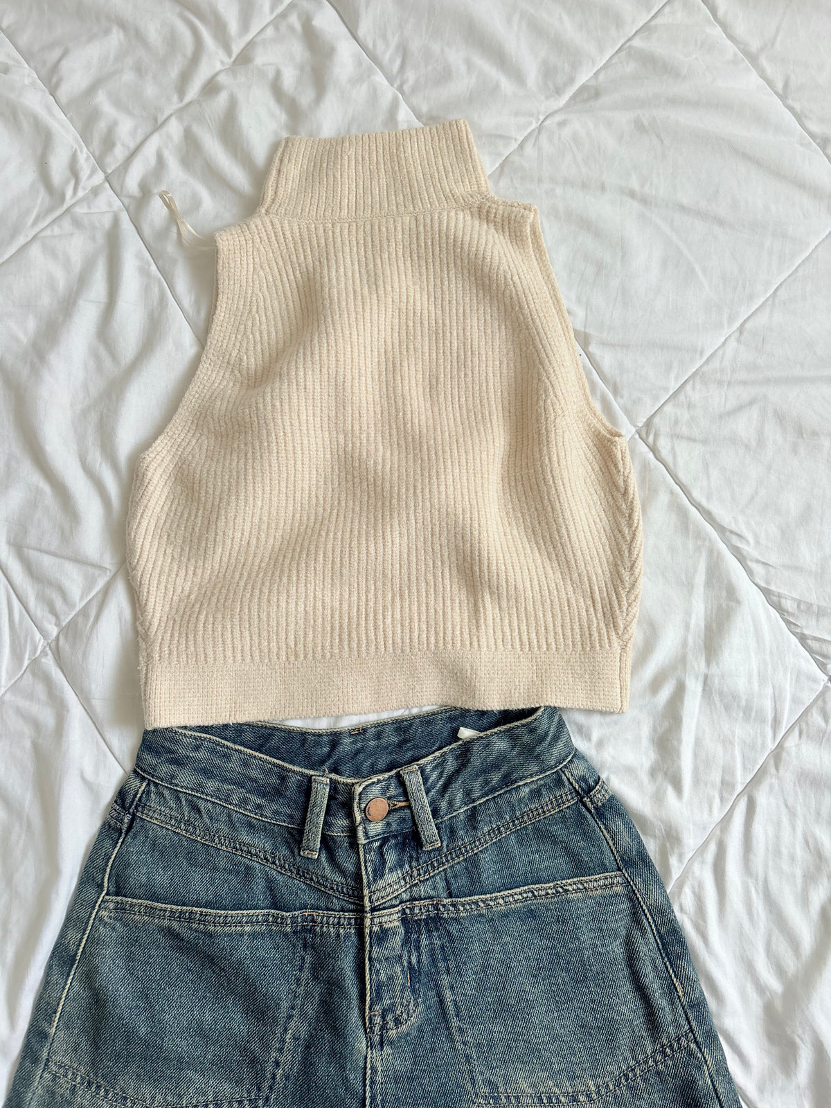 Cream turtleneck