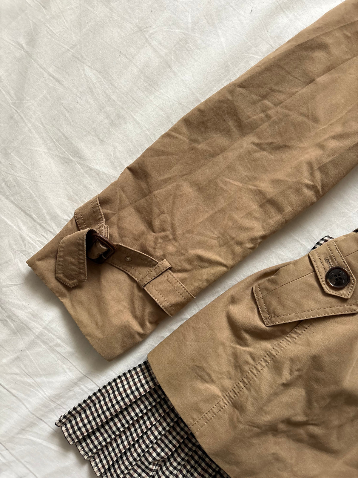 Camel trench coat
