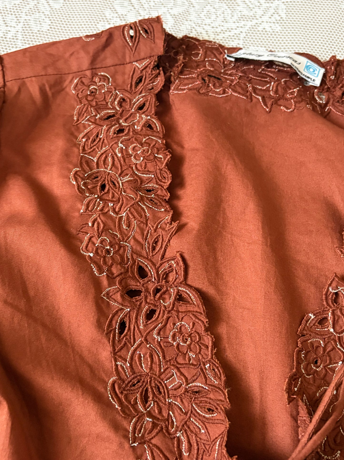 Brown tie top