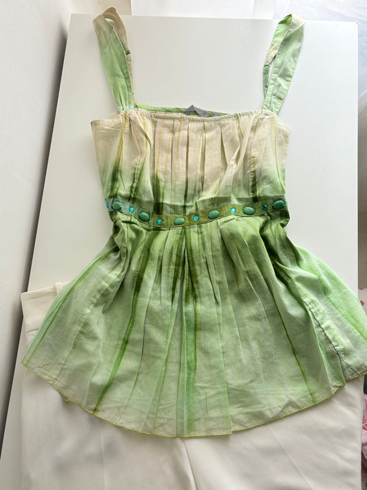 Green beaded top