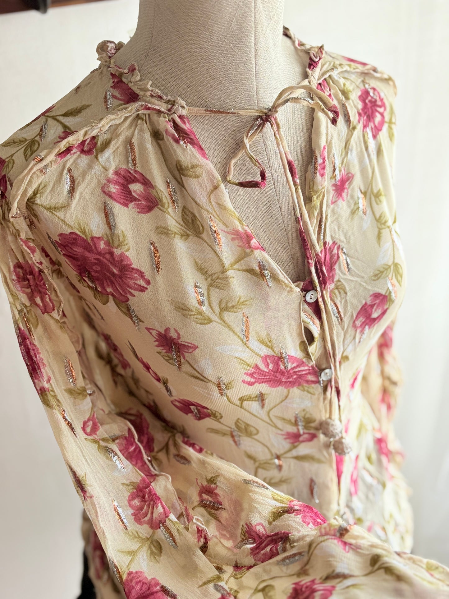 Floral buttoned down