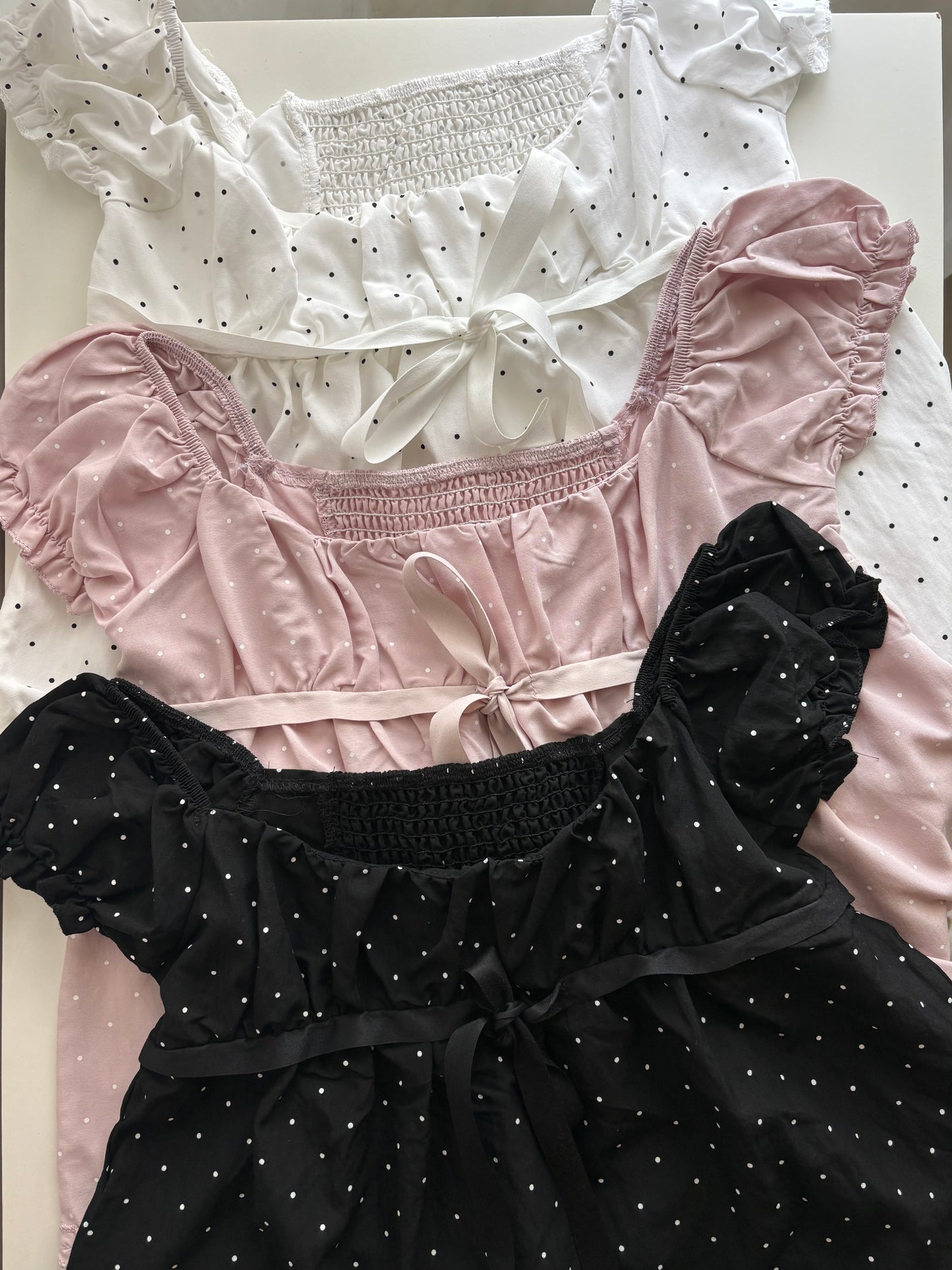 Ariel polka tops