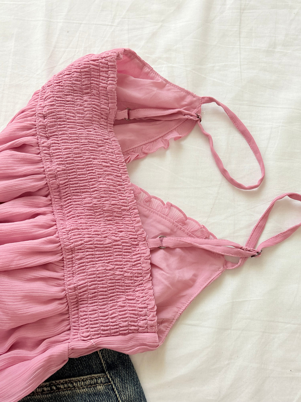 Pink a line top